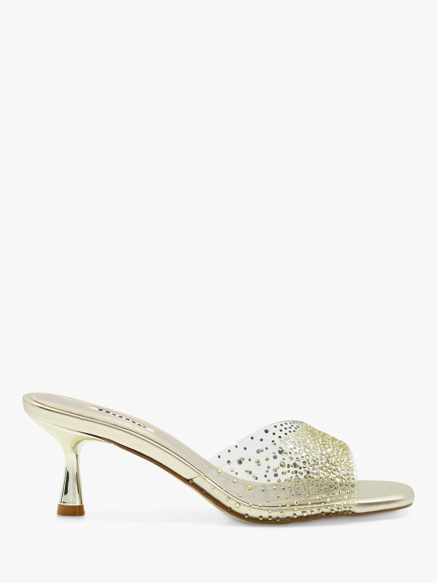 Dune Meggi Embellished Mules, Gold