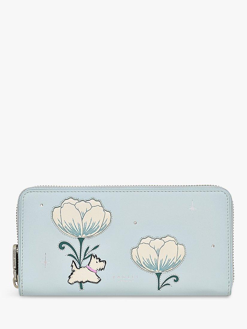 Radley Spring Rose Large Zip Around Matinee Purse, Seafoam