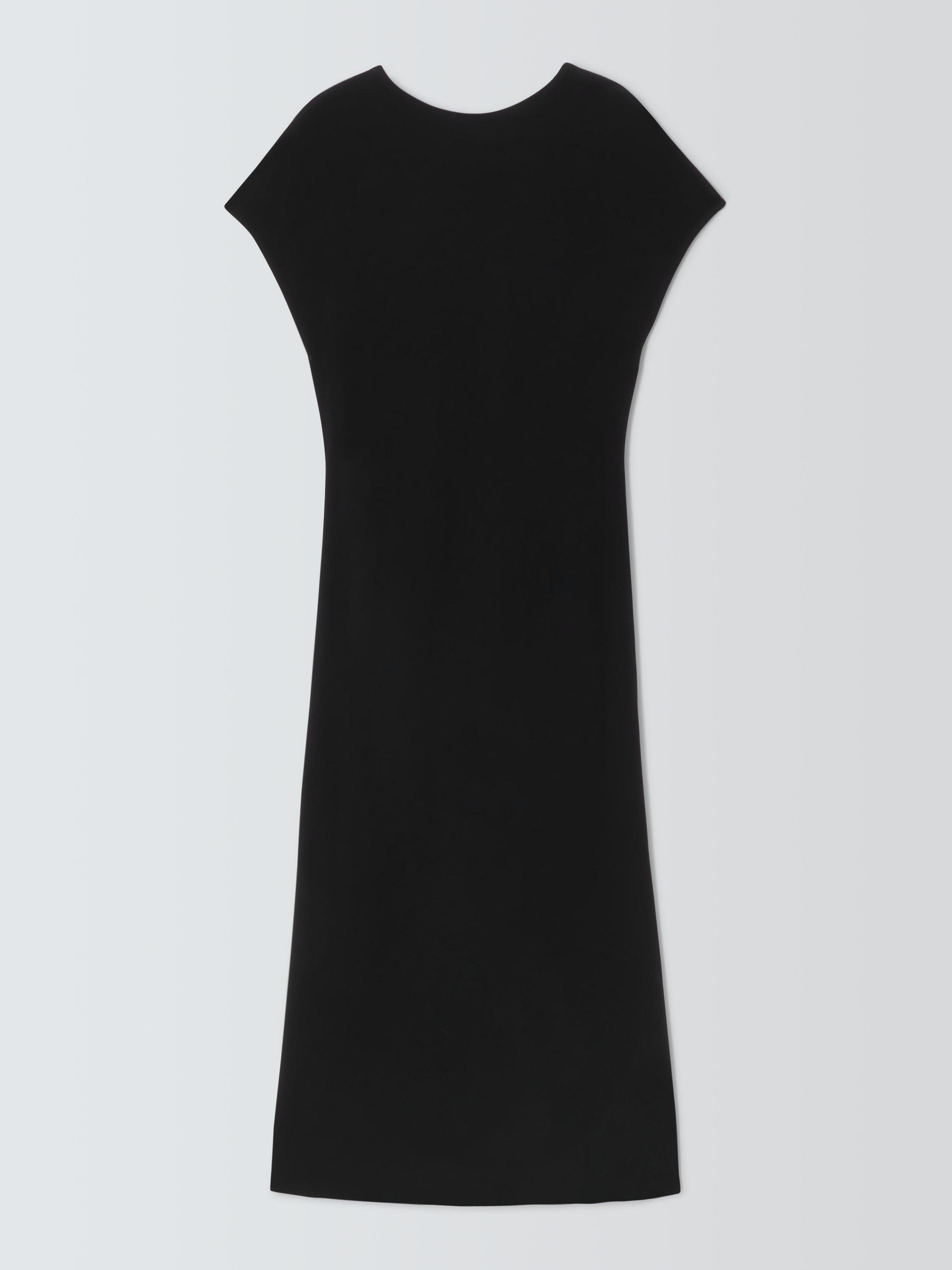 John Lewis Bias Cut Crepe Dress Black