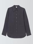 John Lewis Soft Cupro Shirt, Navy