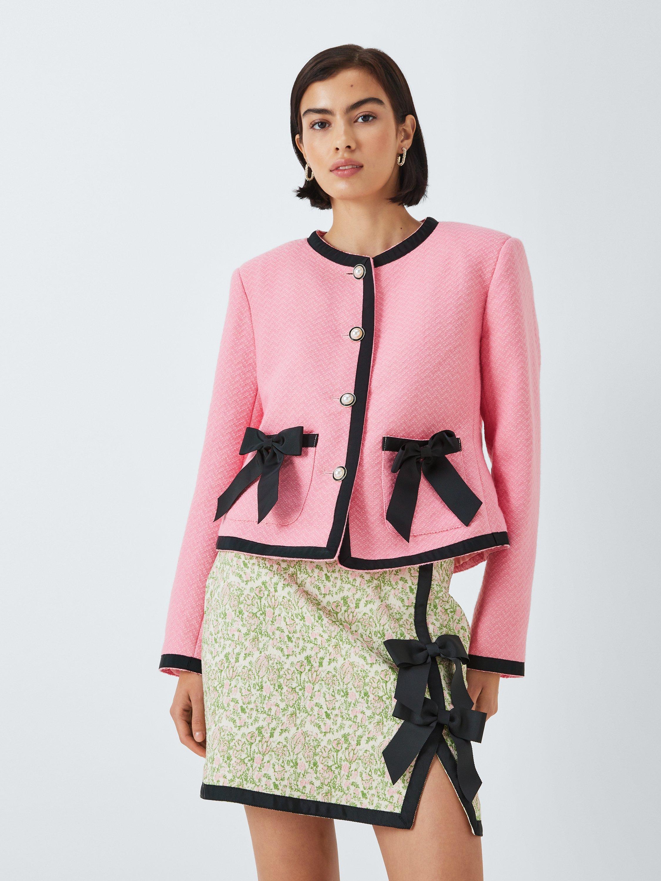 Sister Jane Plum Tweed Jacket, Pink