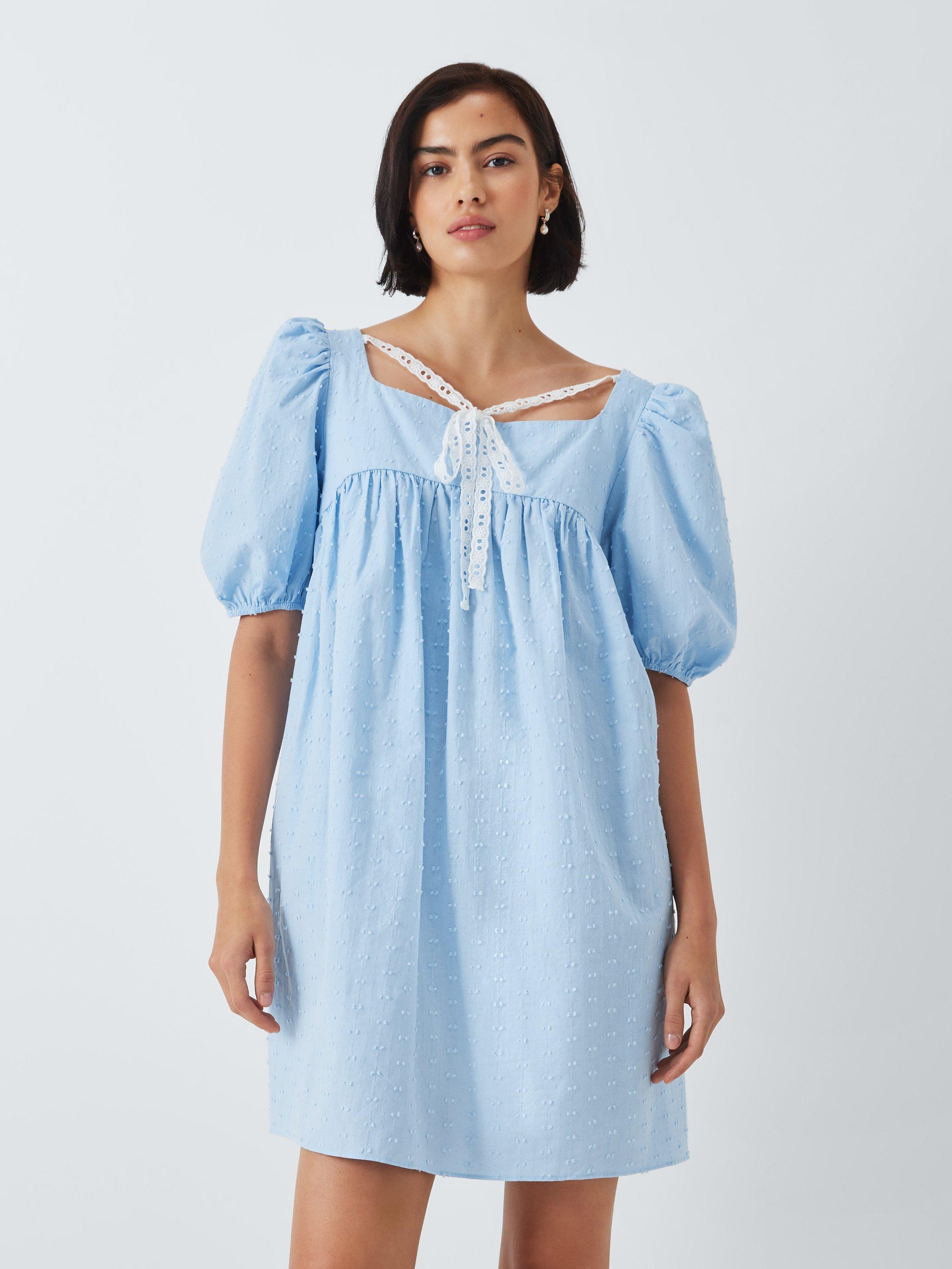 Sister Jane Barn Rose Mini Dress, Blue