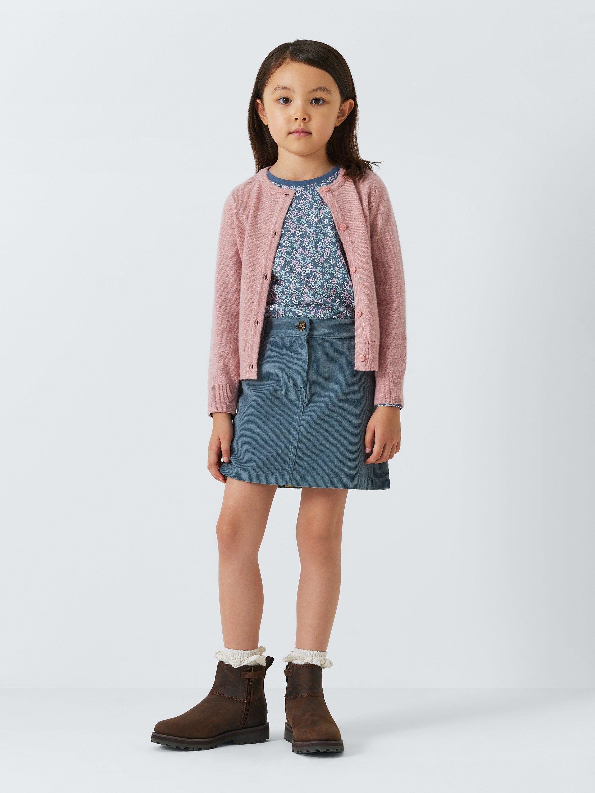 Product image 5 of 7, which shows John Lewis Kids' Plain/Stripe/Floral Long Sleeve Tops, Pack of 3, Multi, 6 years