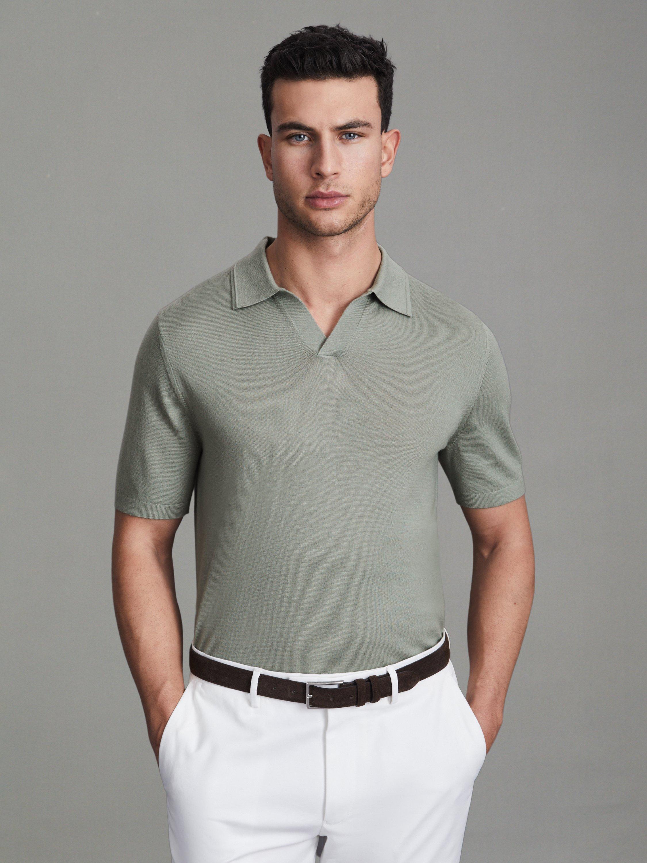 Reiss Duchie Short Sleeve Polo, Pistachio