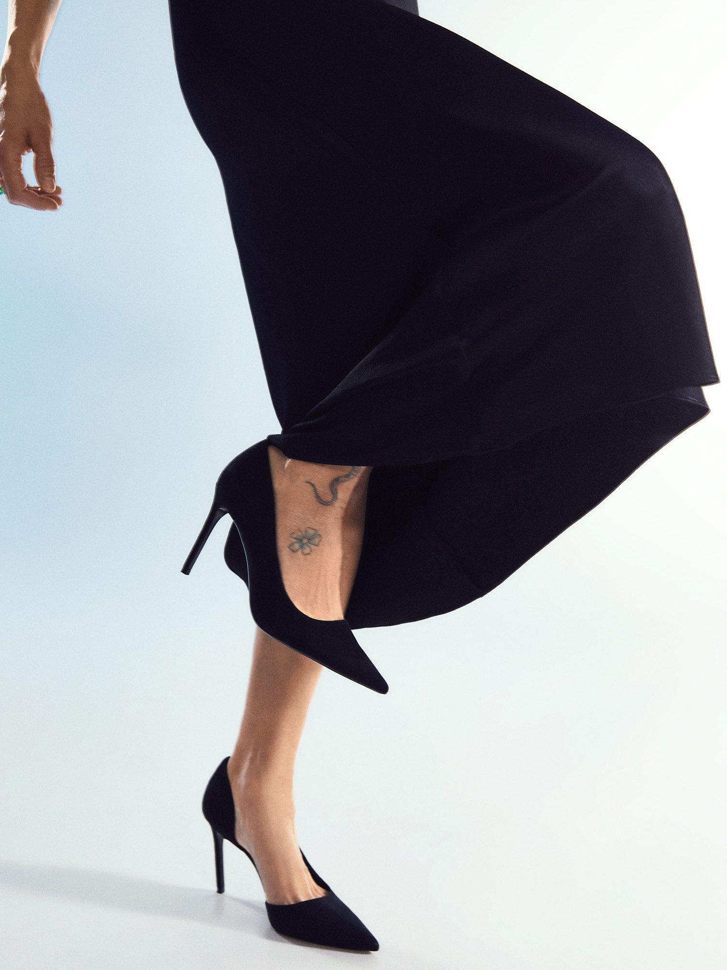 Product image 2 of 6, which shows Mango Audrey Pointed Courts, Black, 9