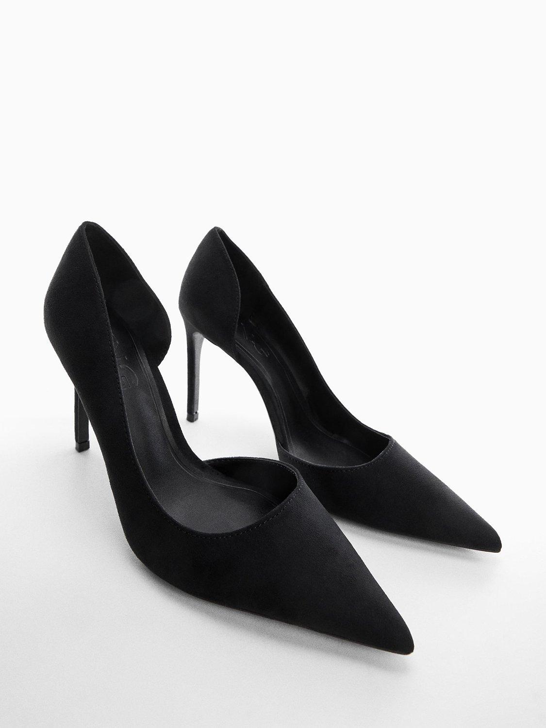Product image 3 of 6, which shows Mango Audrey Pointed Courts, Black, 9