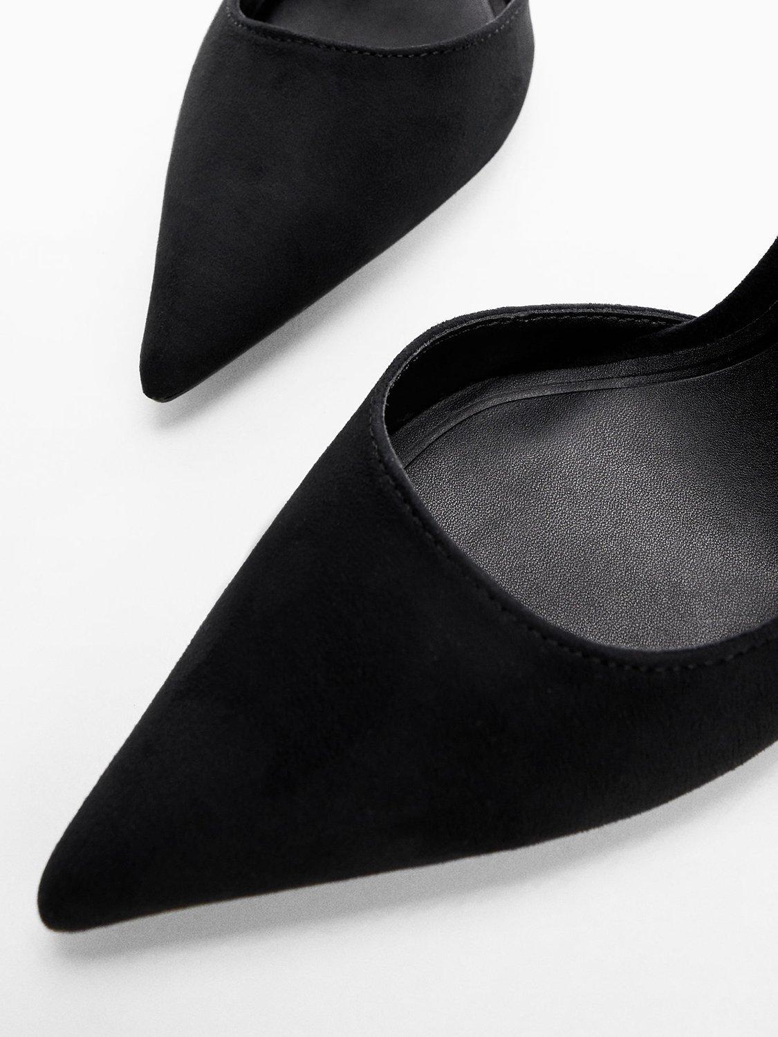 Product image 4 of 6, which shows Mango Audrey Pointed Courts, Black, 9