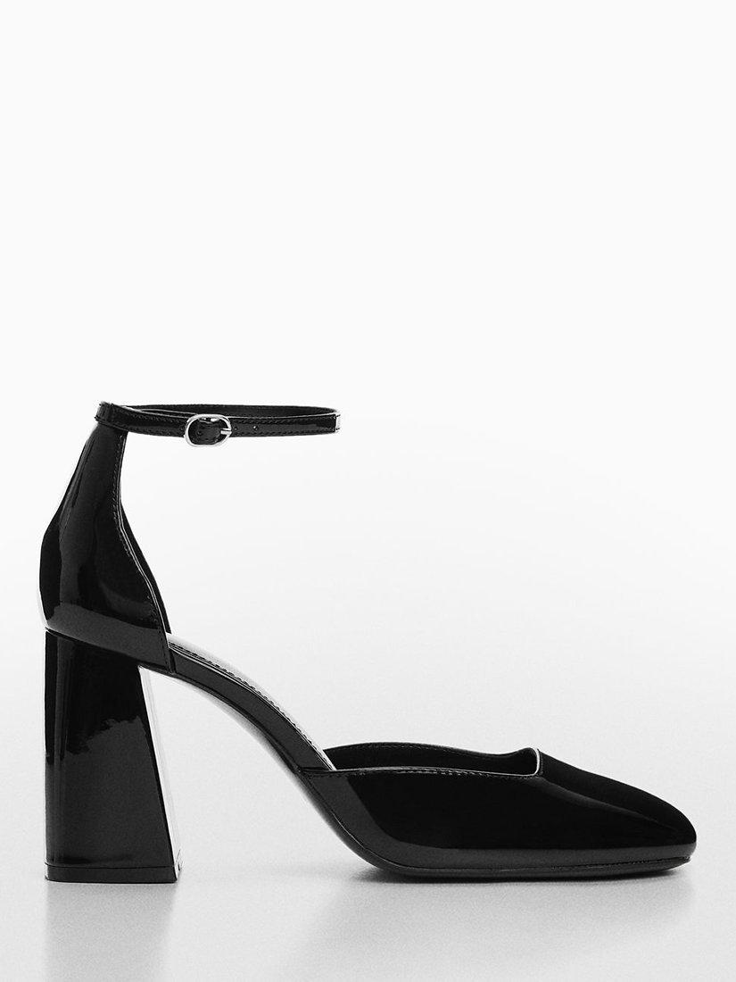 Mango Fina Patent Shoes, Black