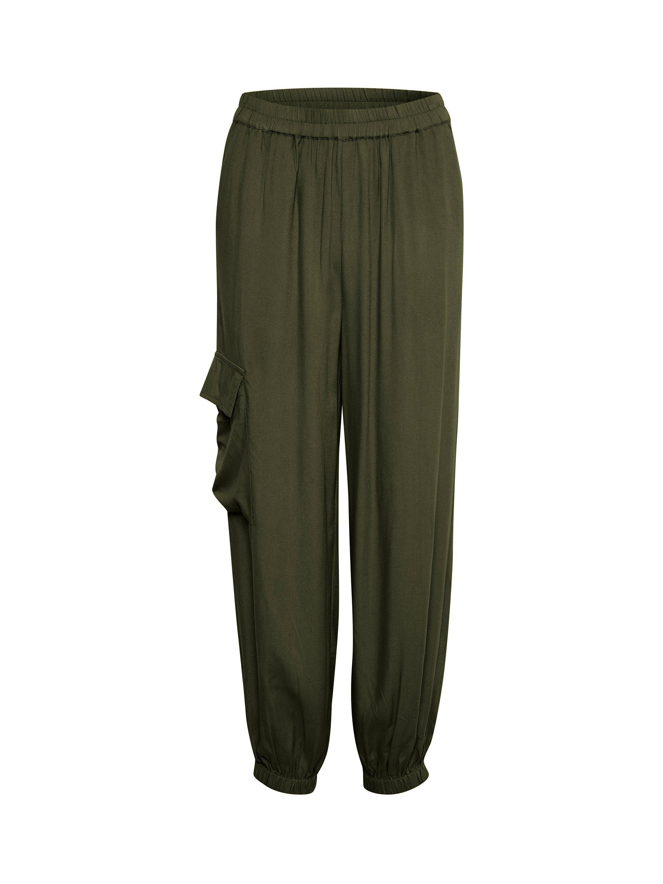 Product image 6 of 8, which shows Saint Tropez Dorra Wide Leg Cargo Trousers, Musk, XL