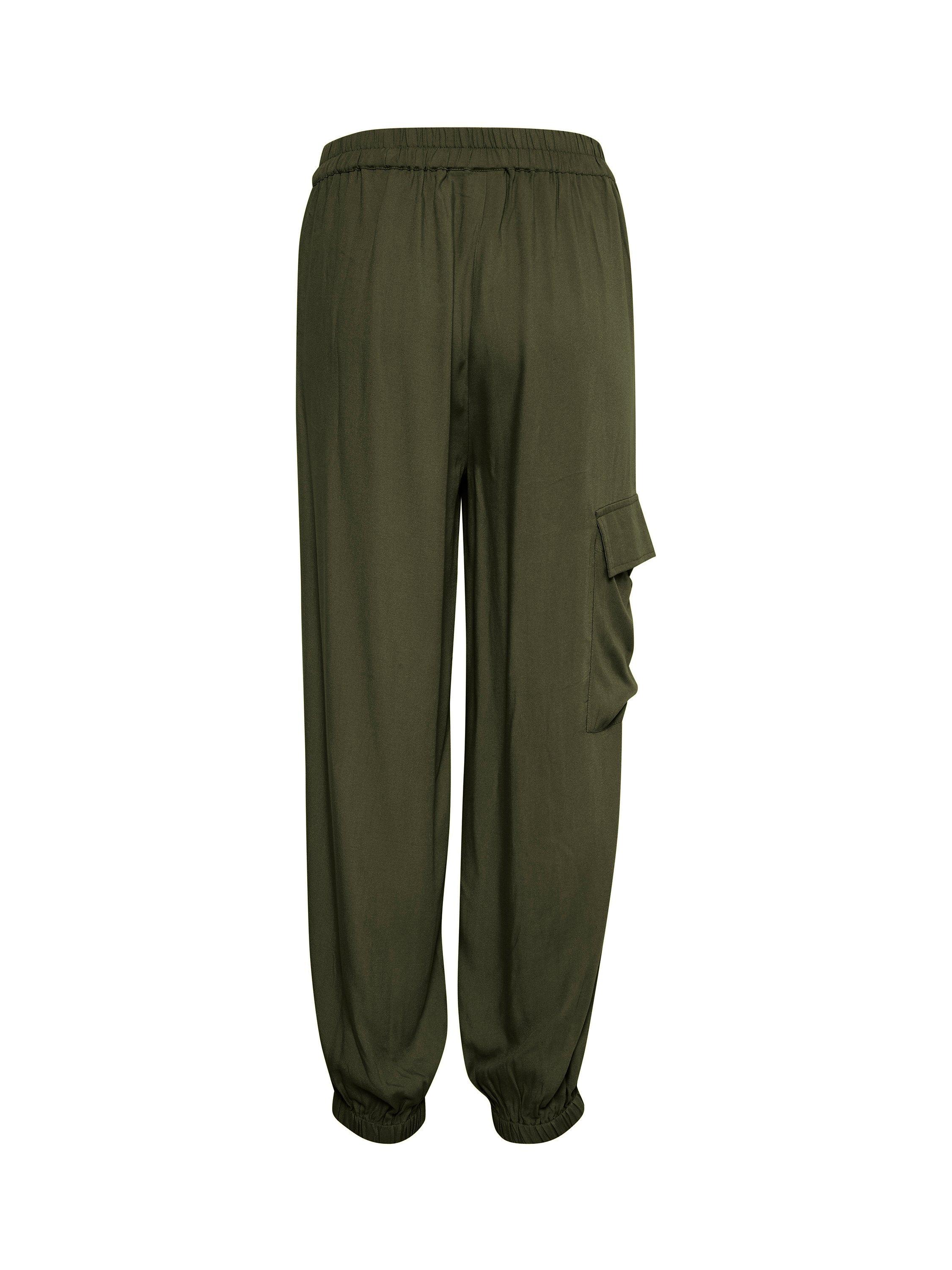 Product image 7 of 8, which shows Saint Tropez Dorra Wide Leg Cargo Trousers, Musk, XL