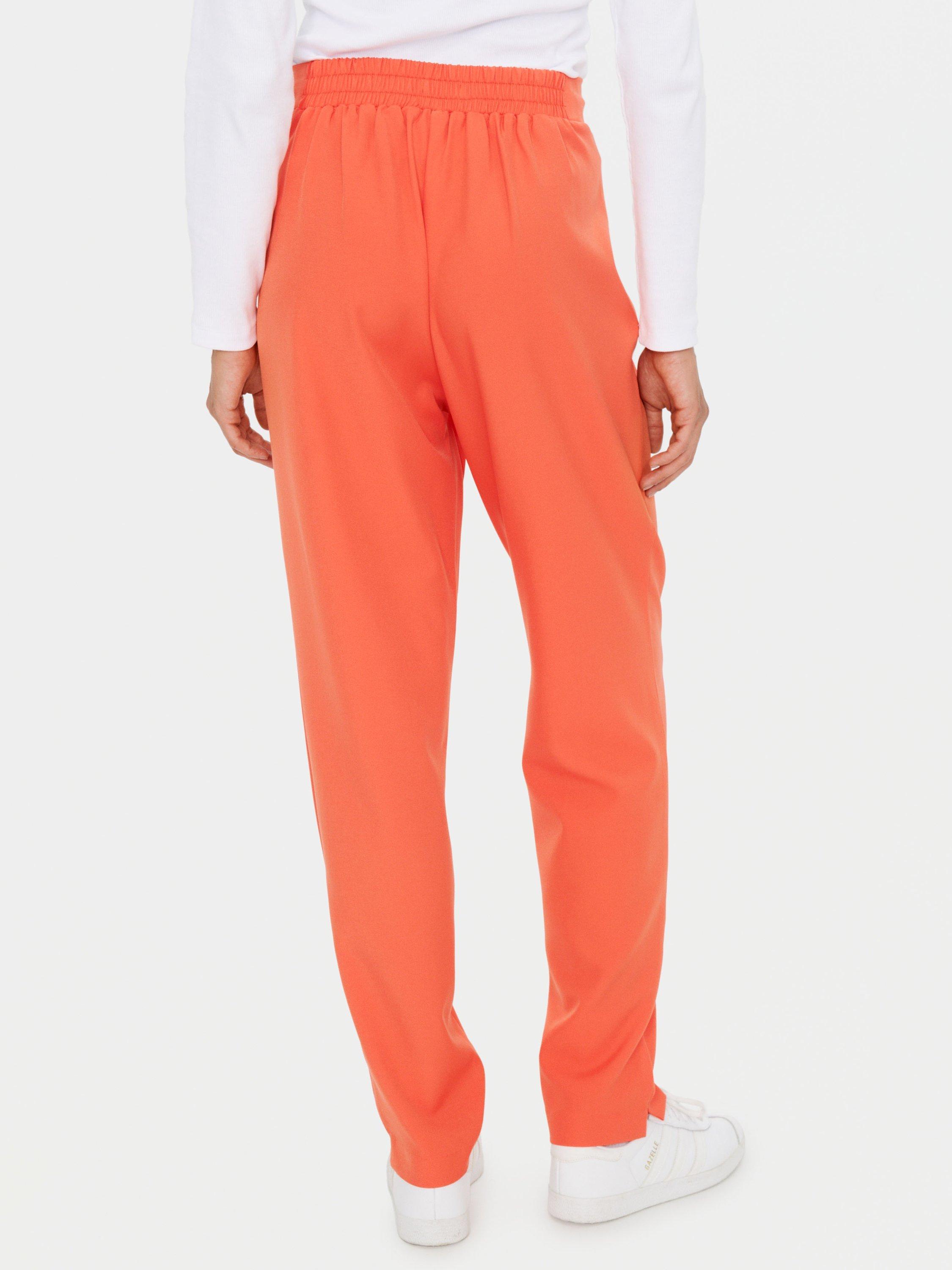 Product image 2 of 6, which shows Saint Tropez Celest Elasticated Waist Trousers, Tigerlily, S