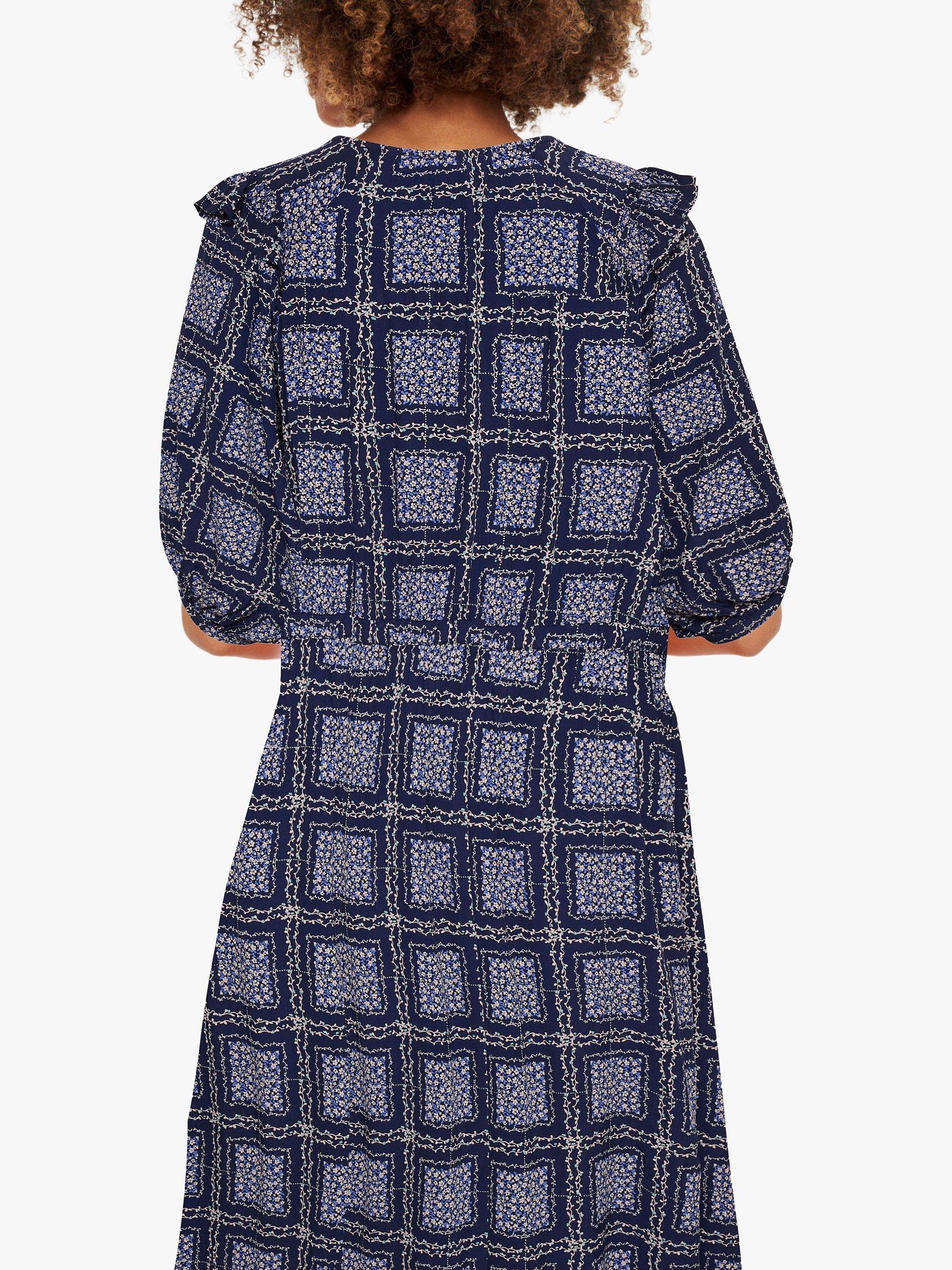 Product image 2 of 6, which shows Saint Tropez Desiree Flower Patchwork Dress, Patriot Blue, L