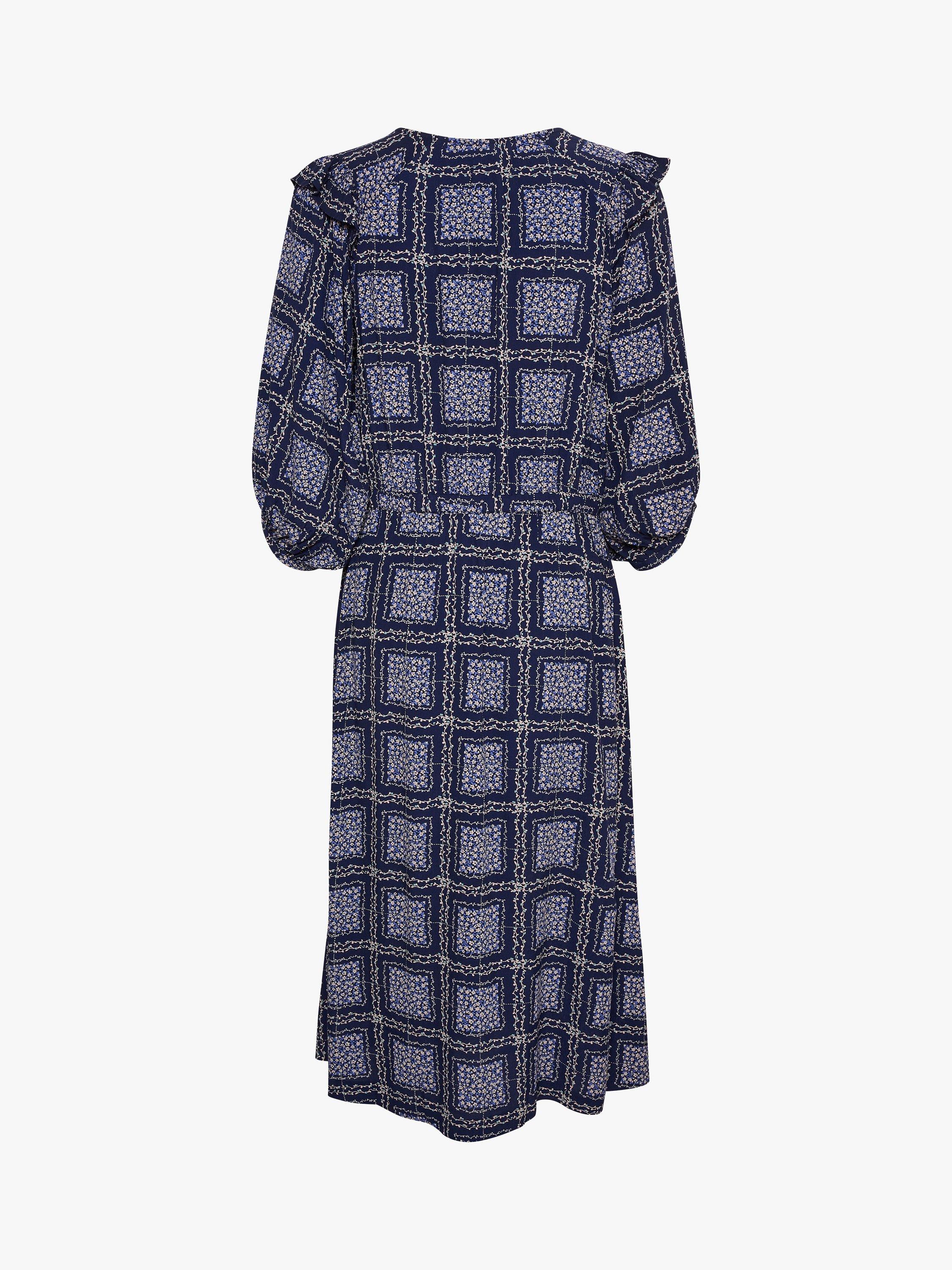 Product image 6 of 6, which shows Saint Tropez Desiree Flower Patchwork Dress, Patriot Blue, L