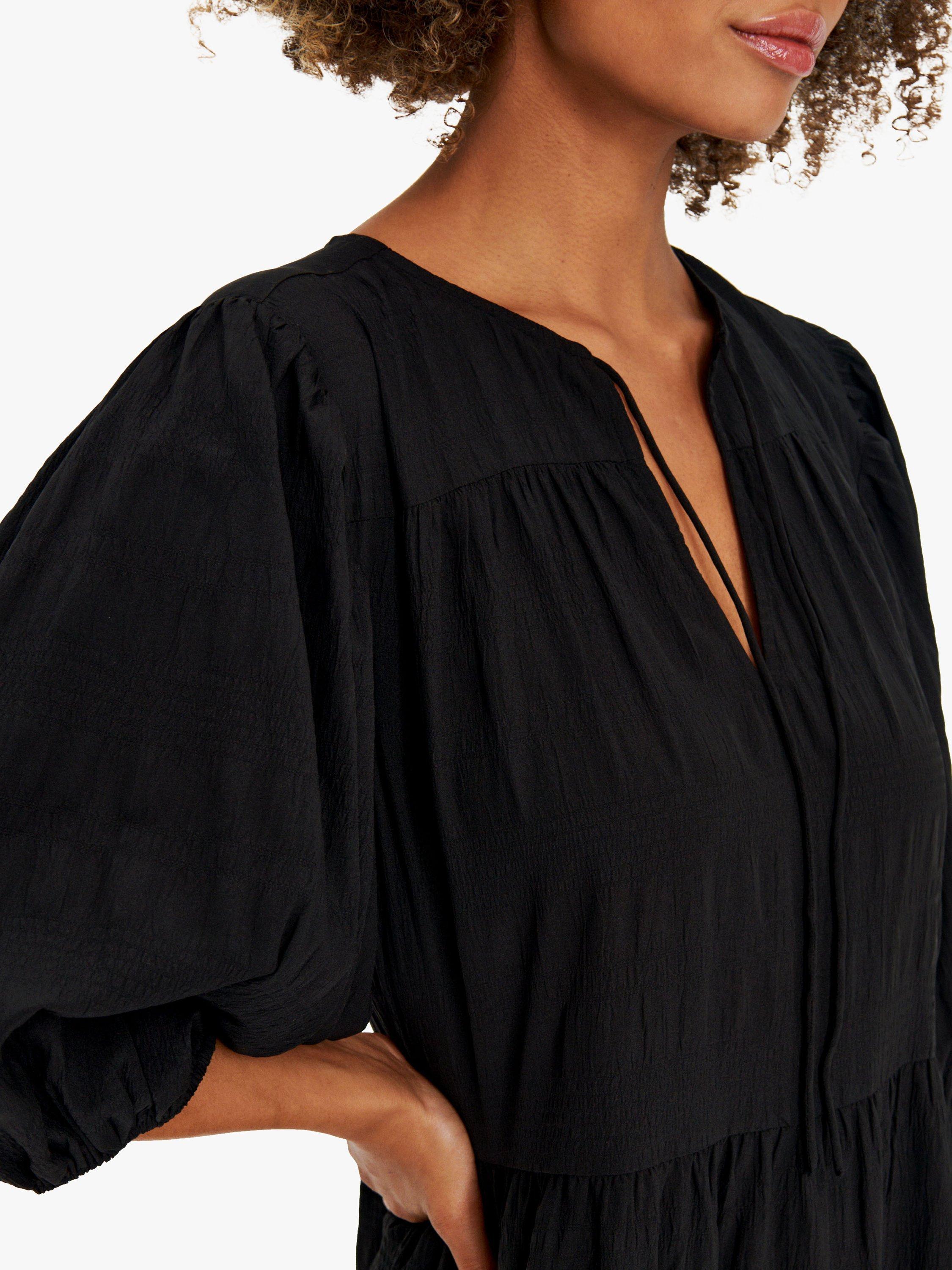 Product image 5 of 7, which shows Saint Tropez Damaris Midi Tiered Dress, Black, L