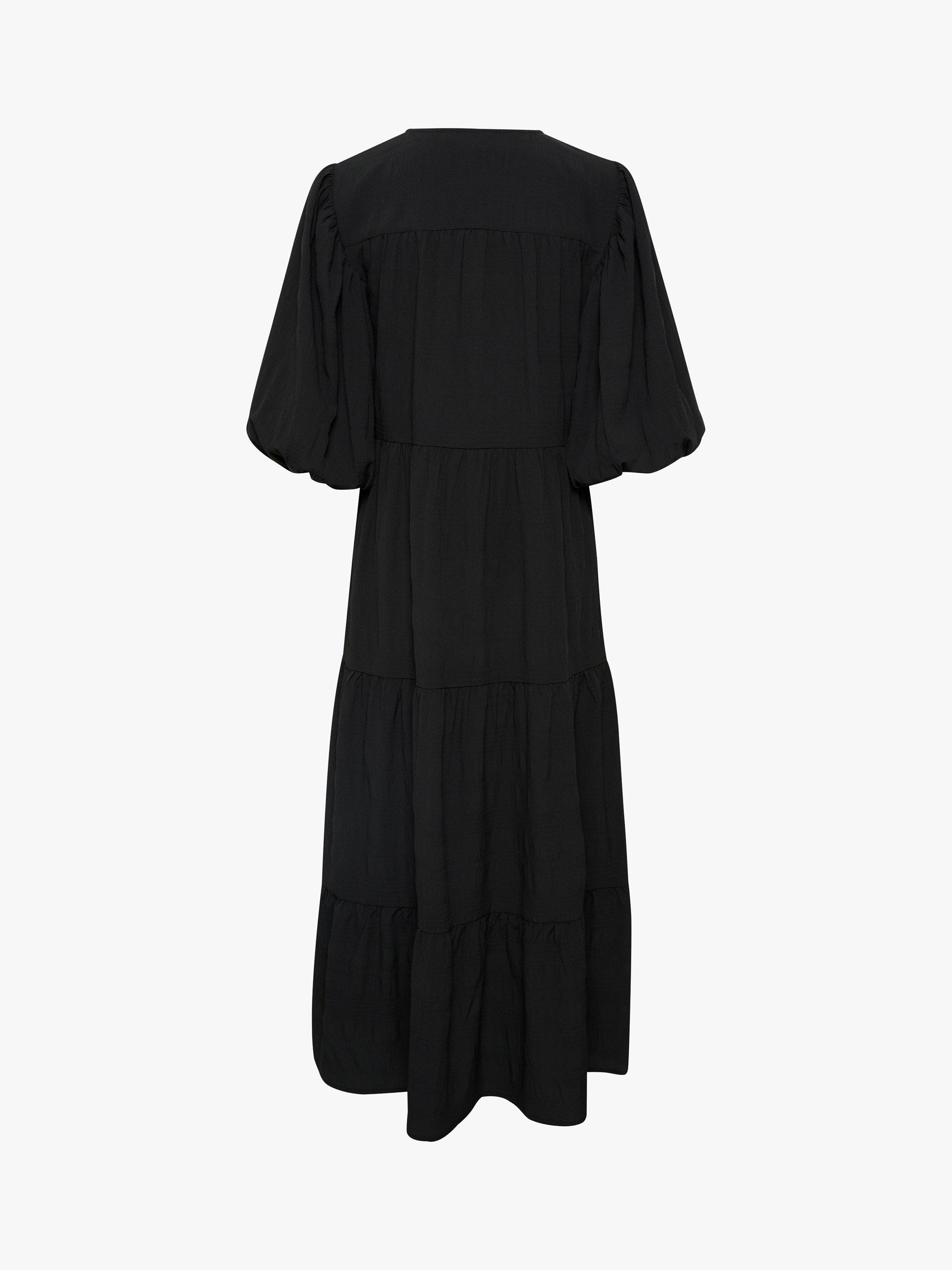 Product image 7 of 7, which shows Saint Tropez Damaris Midi Tiered Dress, Black, L