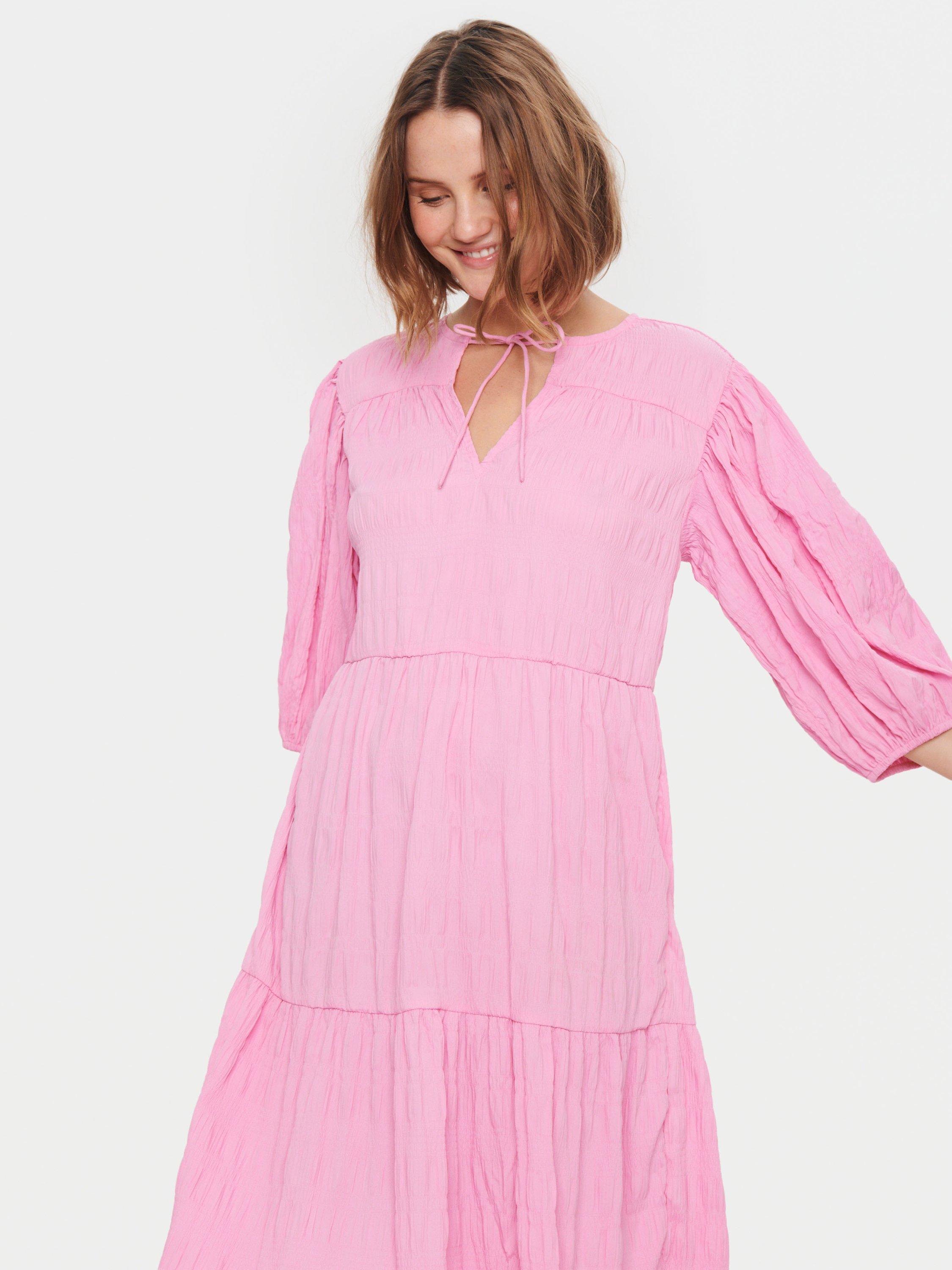 Product image 3 of 7, which shows Saint Tropez Damaris Midi Tiered Dress, Bonbon, S