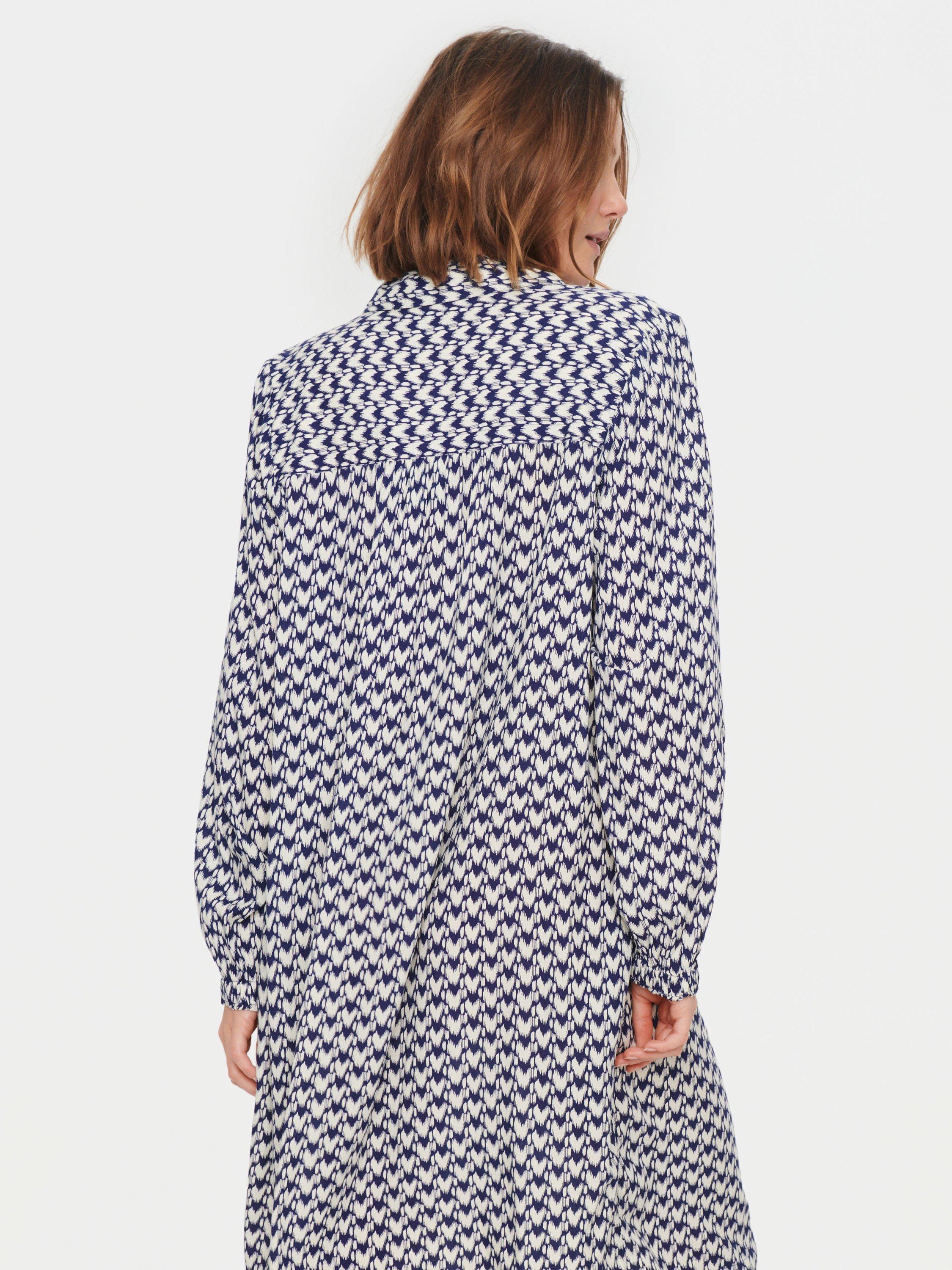 Product image 2 of 7, which shows Saint Tropez Darlene Graphic Print Shirt Dress, Patriot Blue, S