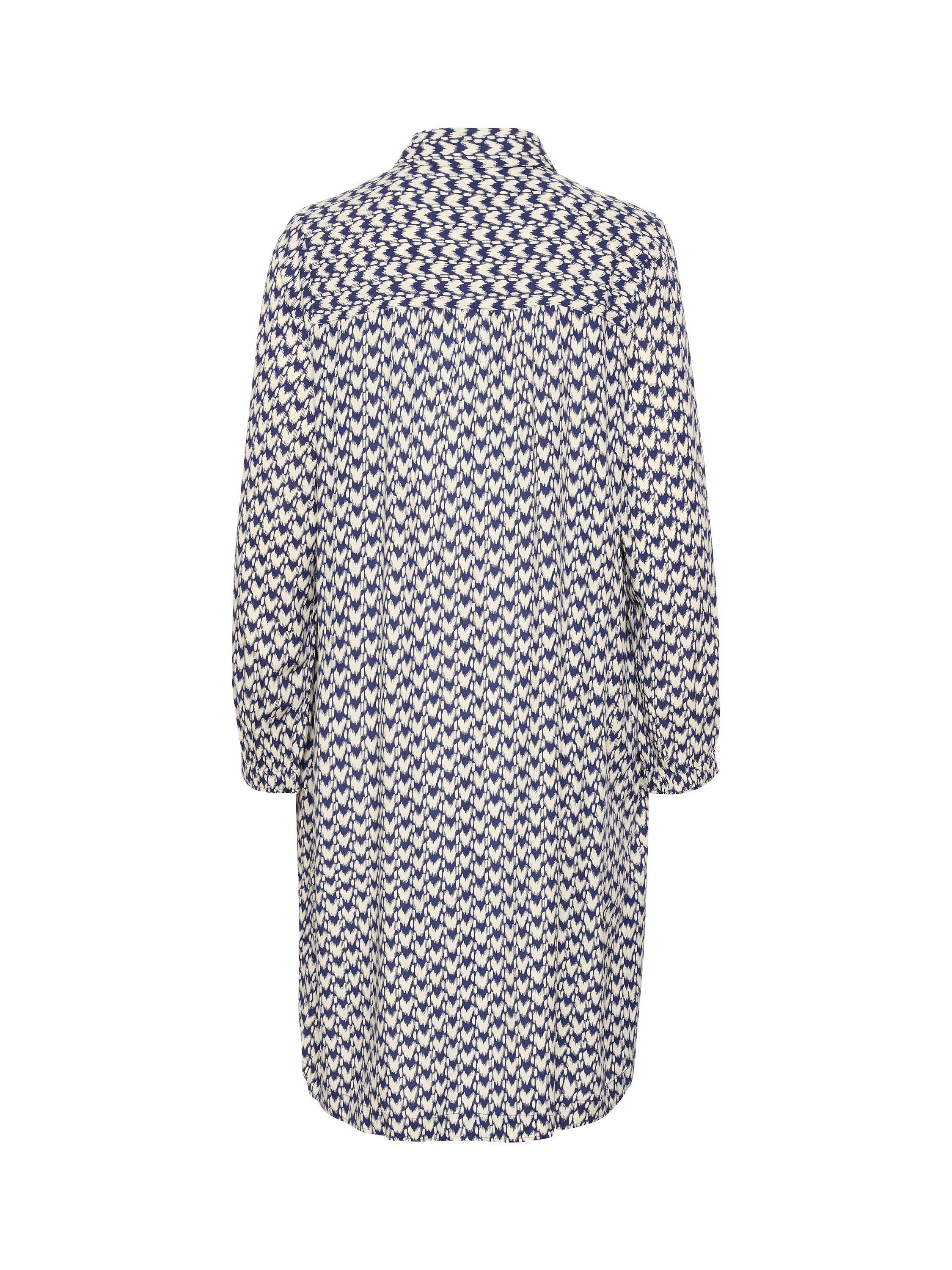 Product image 7 of 7, which shows Saint Tropez Darlene Graphic Print Shirt Dress, Patriot Blue, S