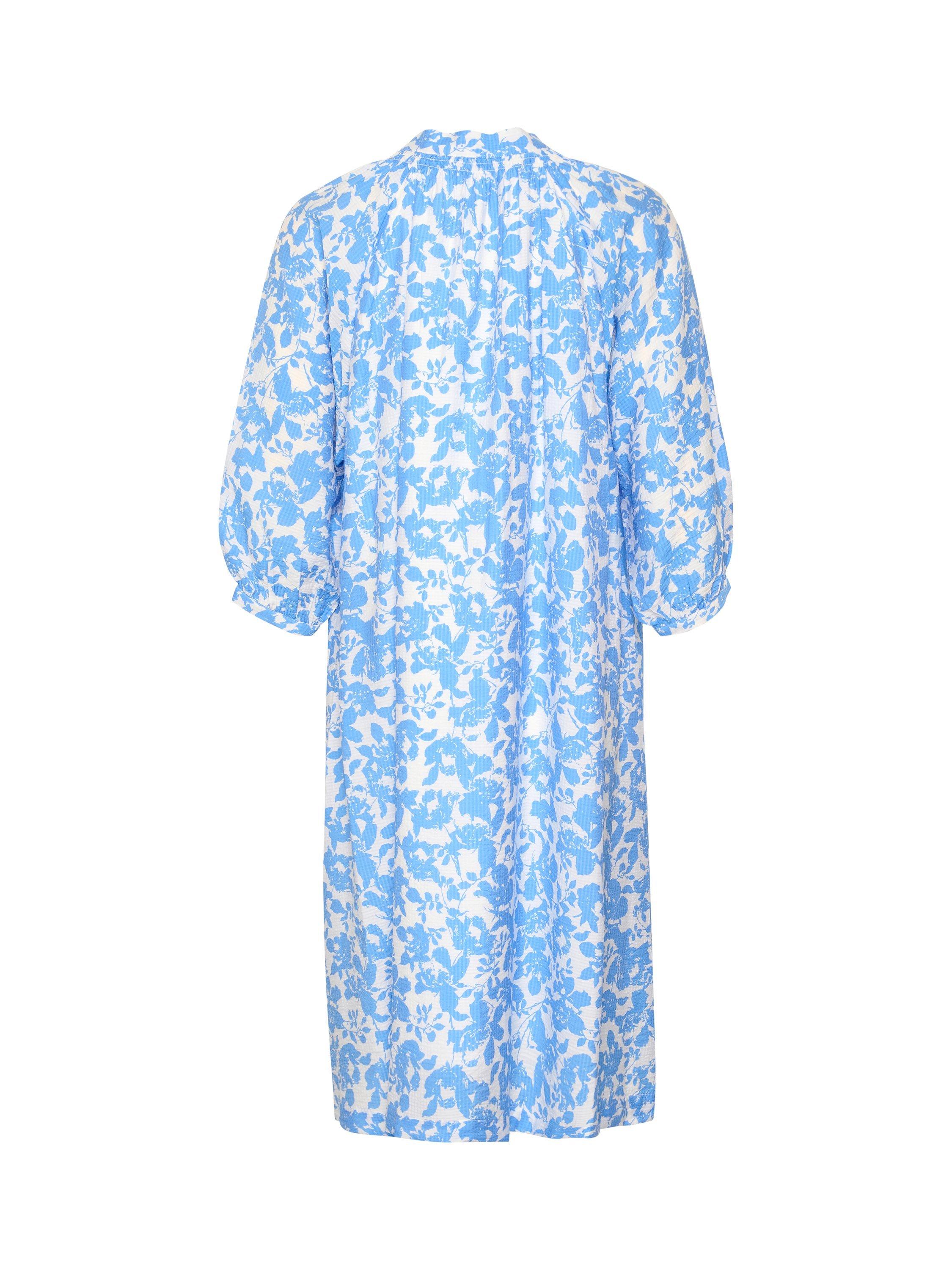 Product image 8 of 8, which shows Saint Tropez Daphne Abstract Floral Print Slip Dress, Ultramarine, M