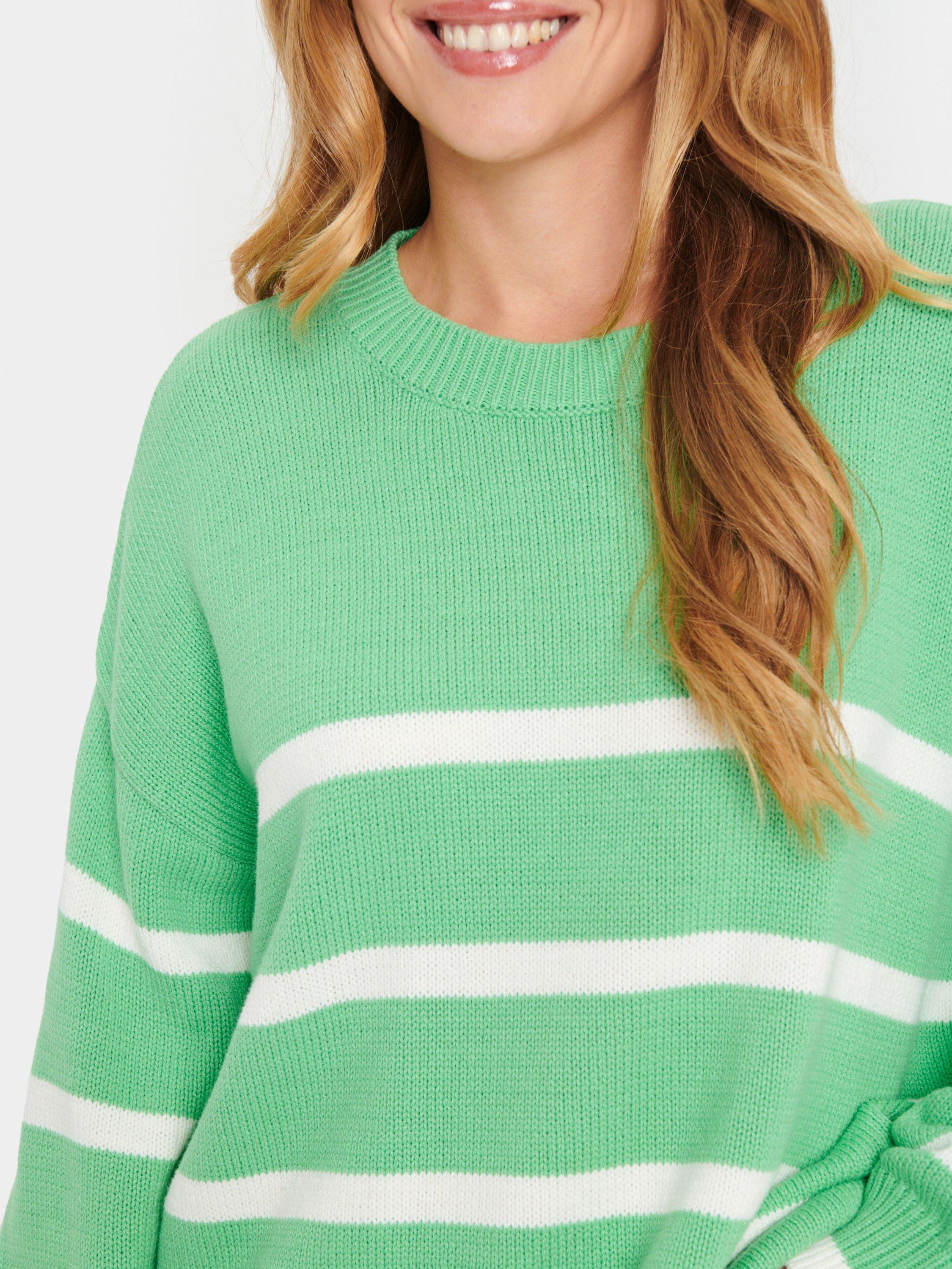 Saint Tropez Terna Relaxed Striped Jumper, Zephyr Green, XL