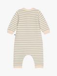 Petit Bateau Baby Knitted Stripe Romper, Avalanche/Herbier