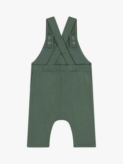 Petit Bateau Baby Fleece Dungarees, Croco - view 2, Croco