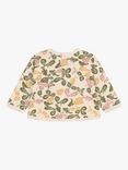 Petit Bateau Baby Leaf Print Jumper, Avalanche/Multi