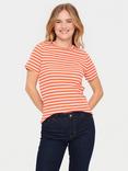 Saint Tropez Aster Short Sleeve Stripe T-Shirt, Tigerlily