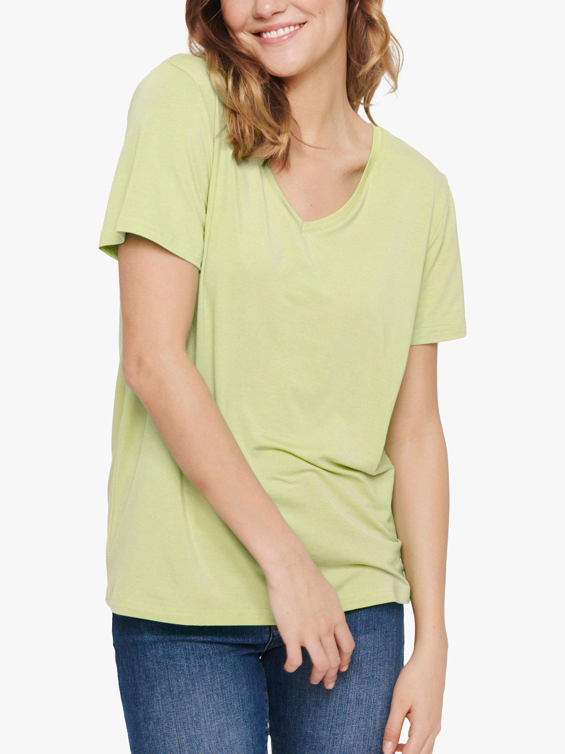 Saint Tropez Adelia V Neck T-Shirt, Seedling