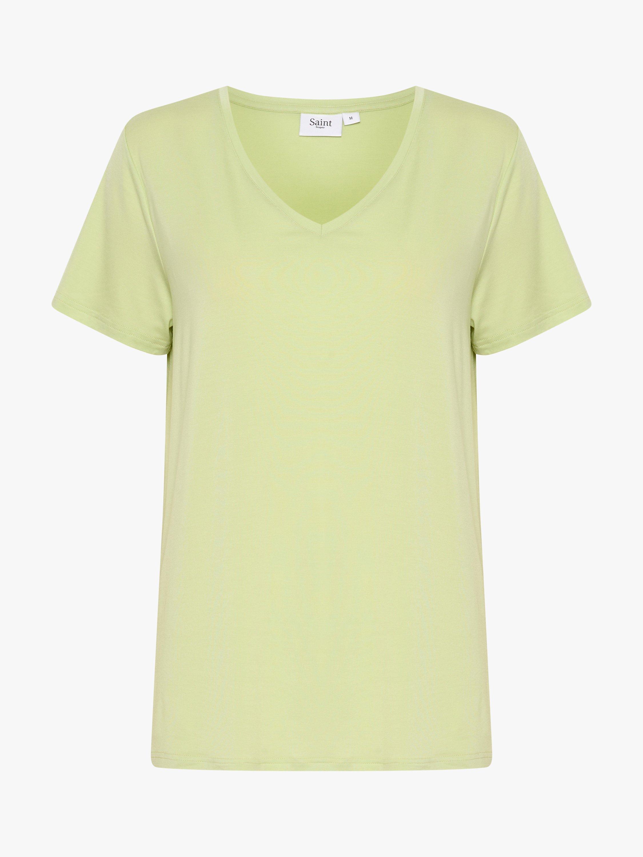 Saint Tropez Adelia V Neck T-Shirt, Seedling, XS