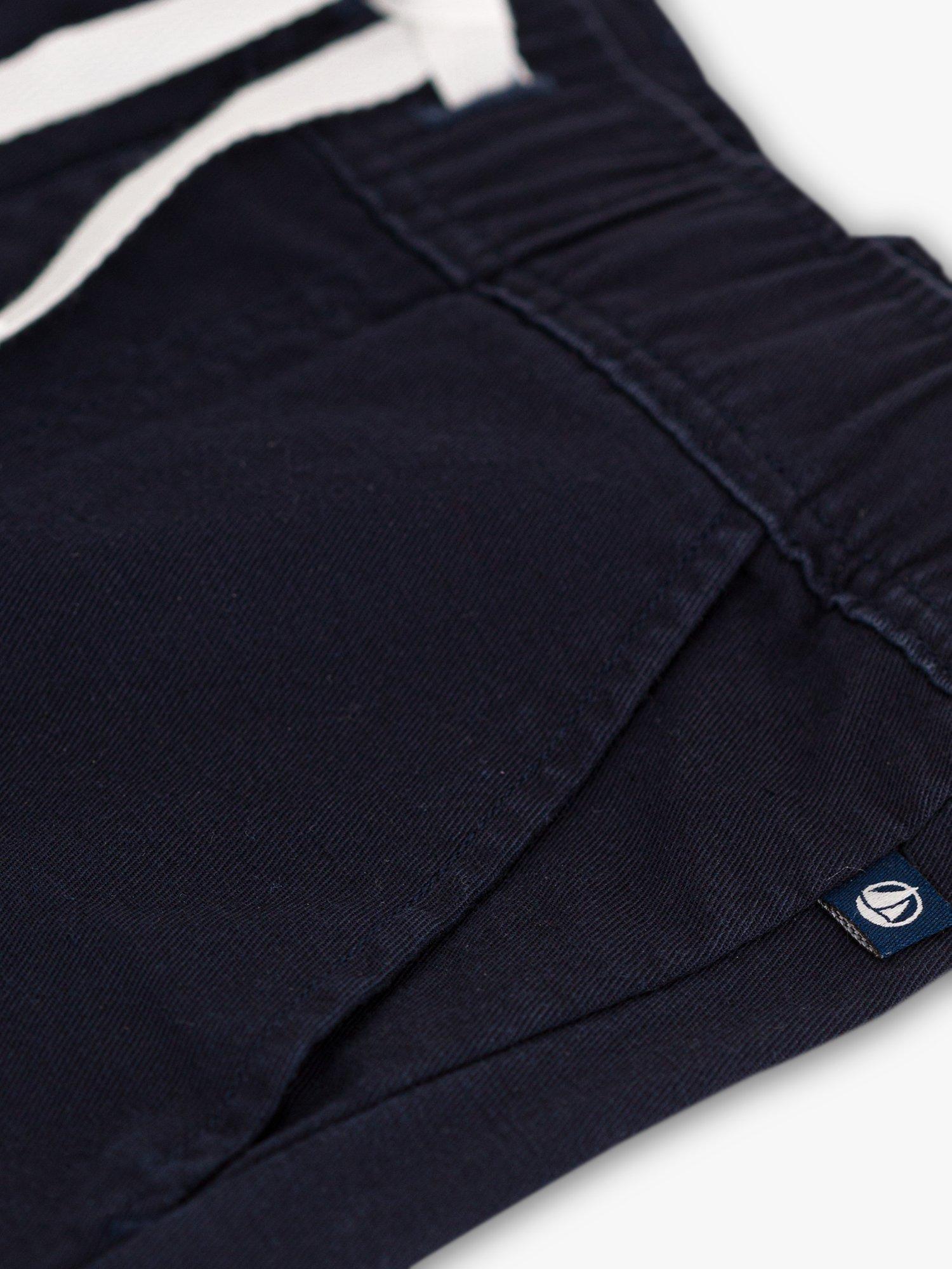 Product image 5 of 5, which shows Petit Bateau Kids' Cotton Linen Blend Trousers, Smoke, 3 years
