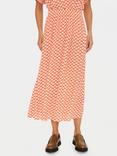 Saint Tropez Tessa Abstract Print Midi Skirt, Orange/Multi