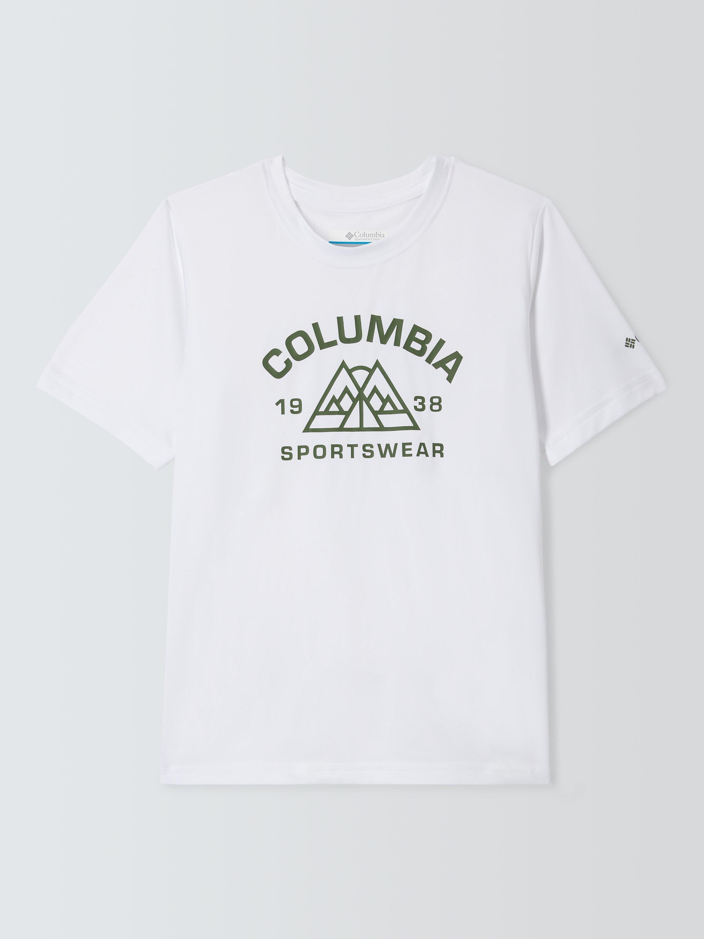 Columbia Kids' Mount Echo Omni-Wick™ Technical T-Shirt, White/Multi