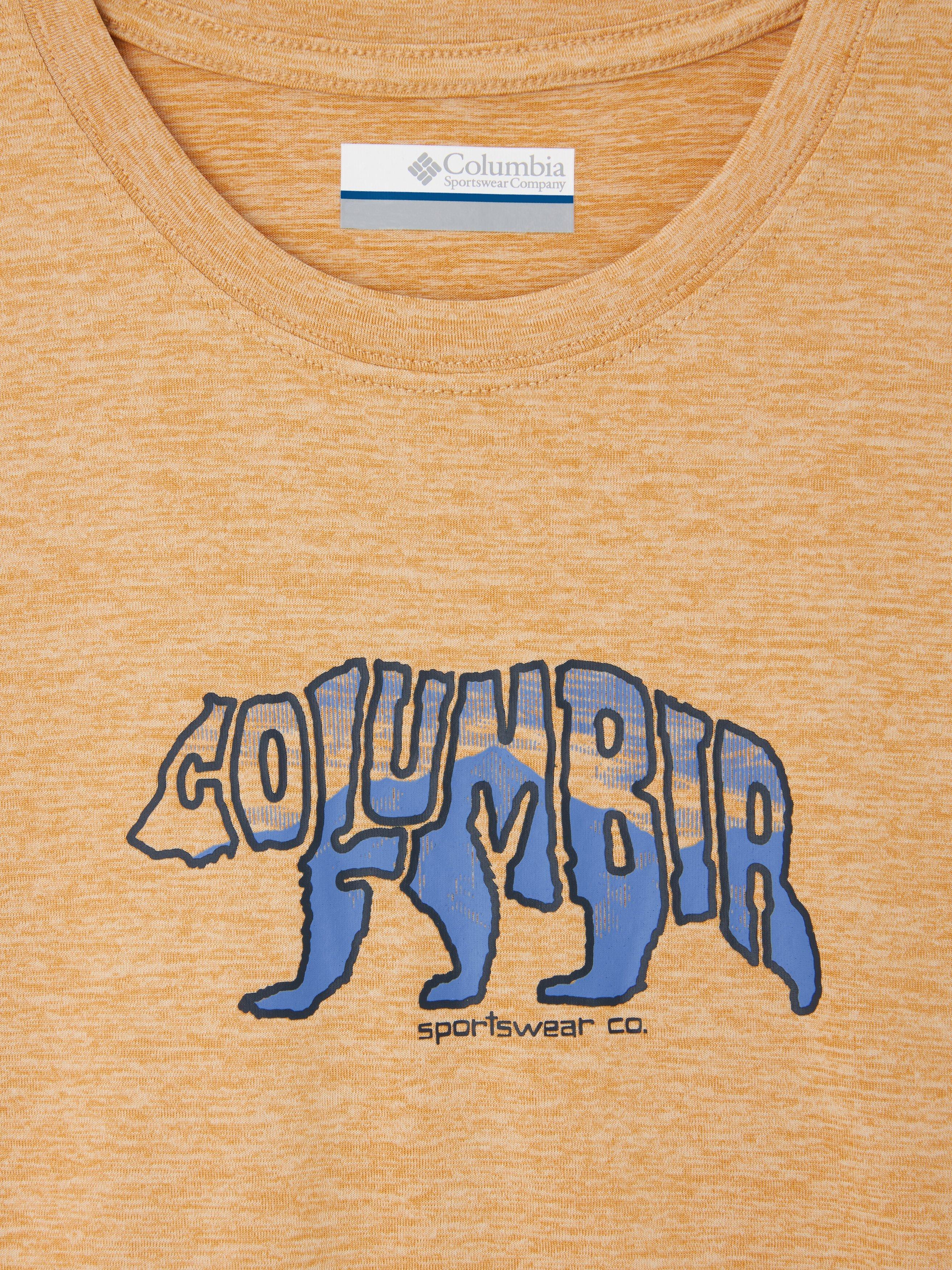 Product image 3 of 3, which shows Columbia Kids' Mount Echo Bear Omni-Wick Technical T-Shirt, Orange, XS