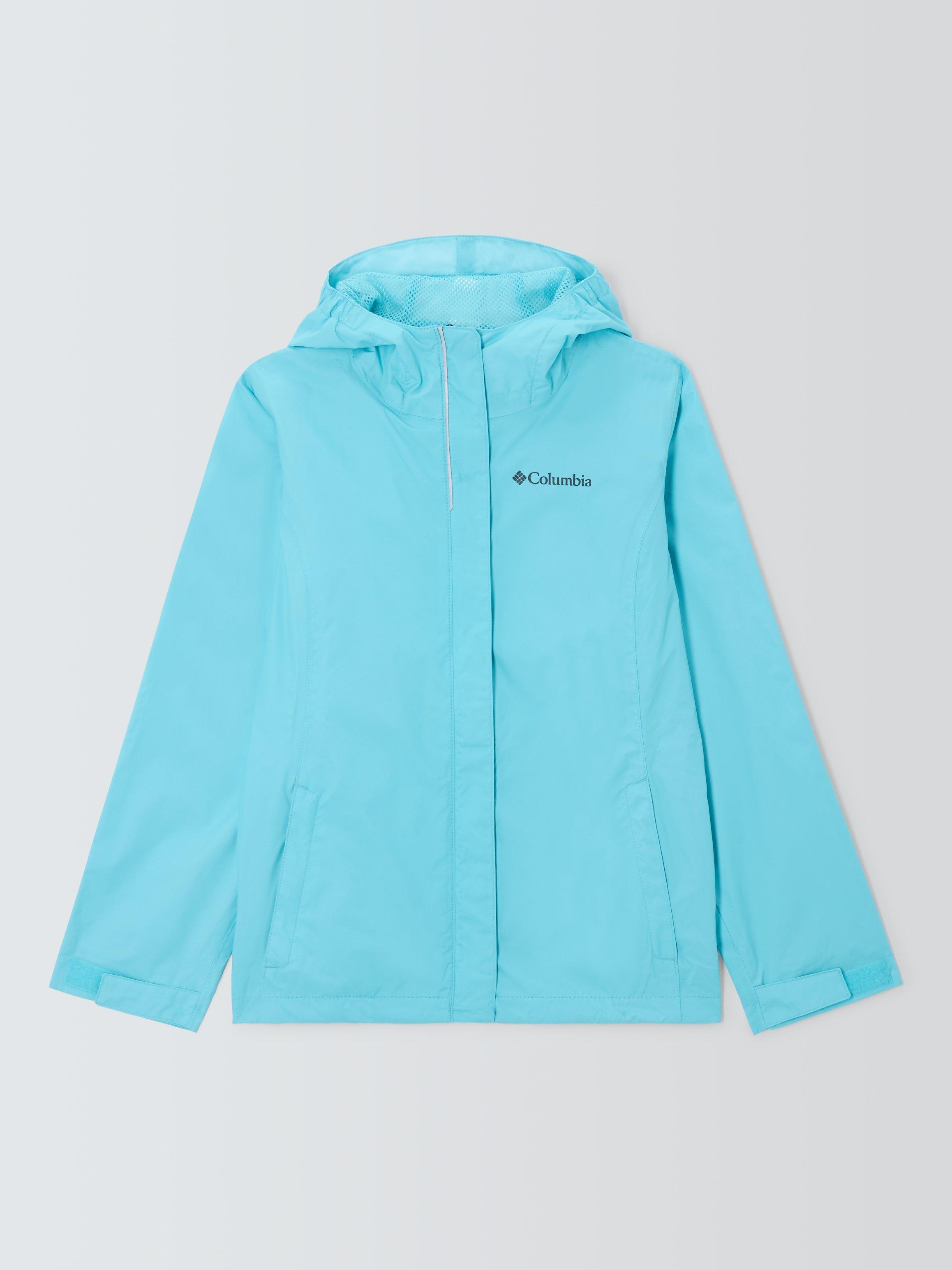 Columbia Kids' Arcadia Waterproof Omni-Tech™ Hooded Jacket, Blue Aqua