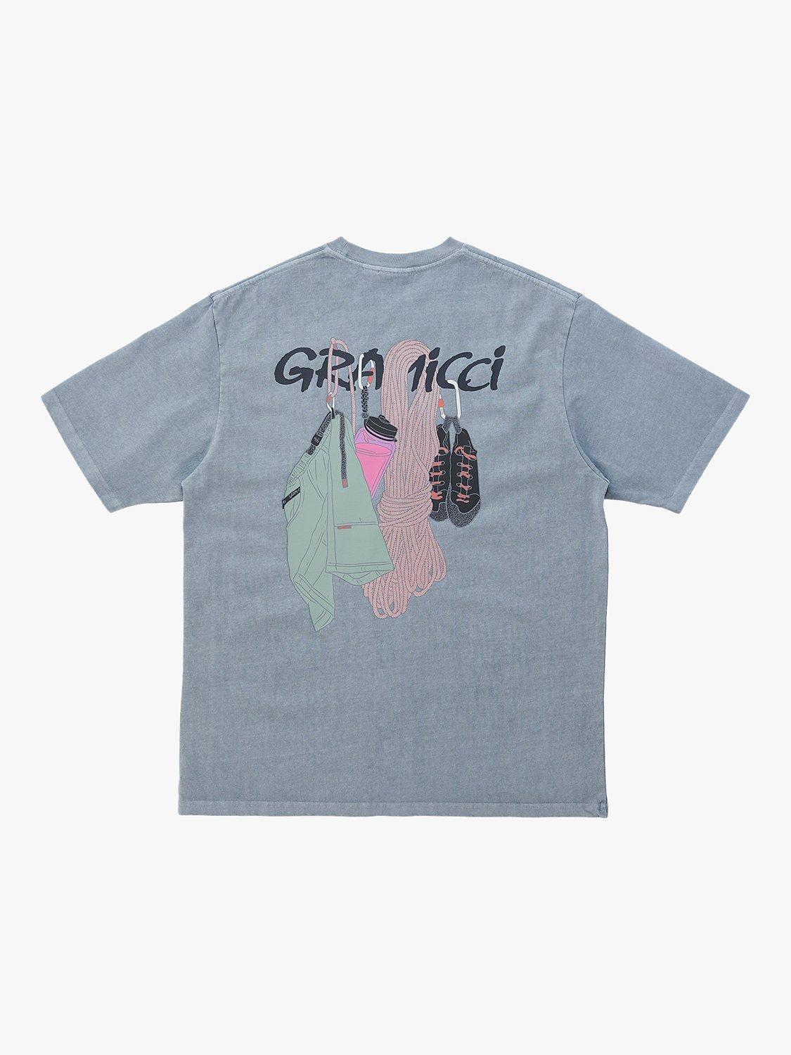 Gramicci Equipped Organic Cotton T-Shirt, Slate Pigment/Multi