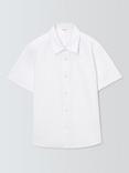 John Lewis ANYDAY Boy's Short Sleeve Patch Pocket School Shirts, Pack of 5, White