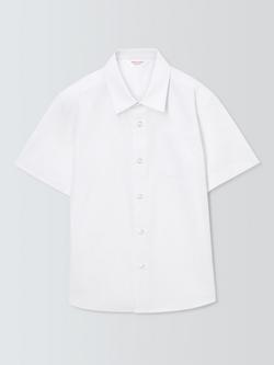 John Lewis Boy's Short Sleeve Patch Pocket School Shirts, Pack of 5, 