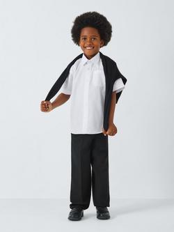 John Lewis Boy's Short Sleeve Patch Pocket School Shirts, Pack of 5 - view 2, 