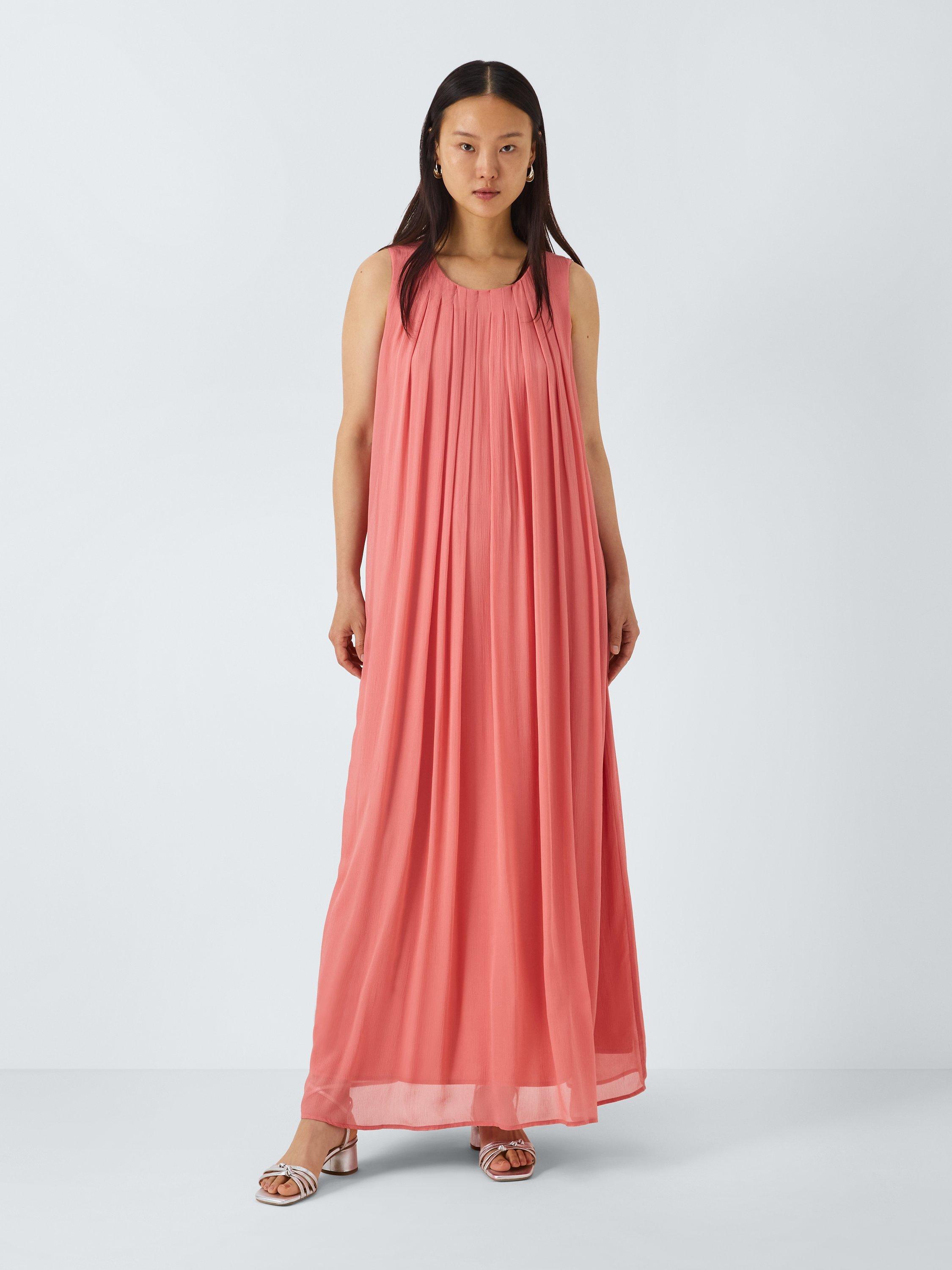 John Lewis Sleeveless Maxi Dress, Rose Pink, 14