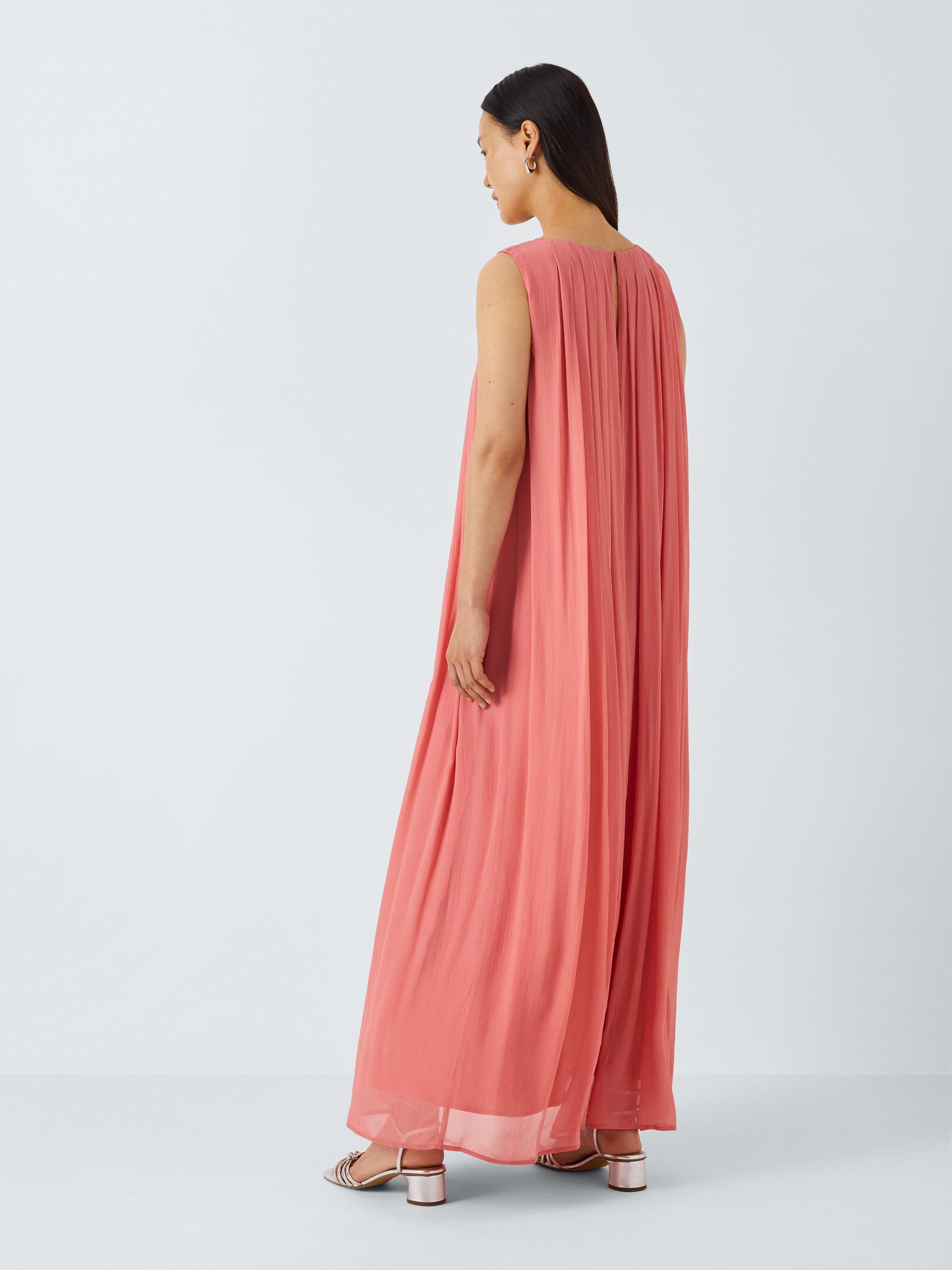 John Lewis Sleeveless Maxi Dress, Rose Pink, 14