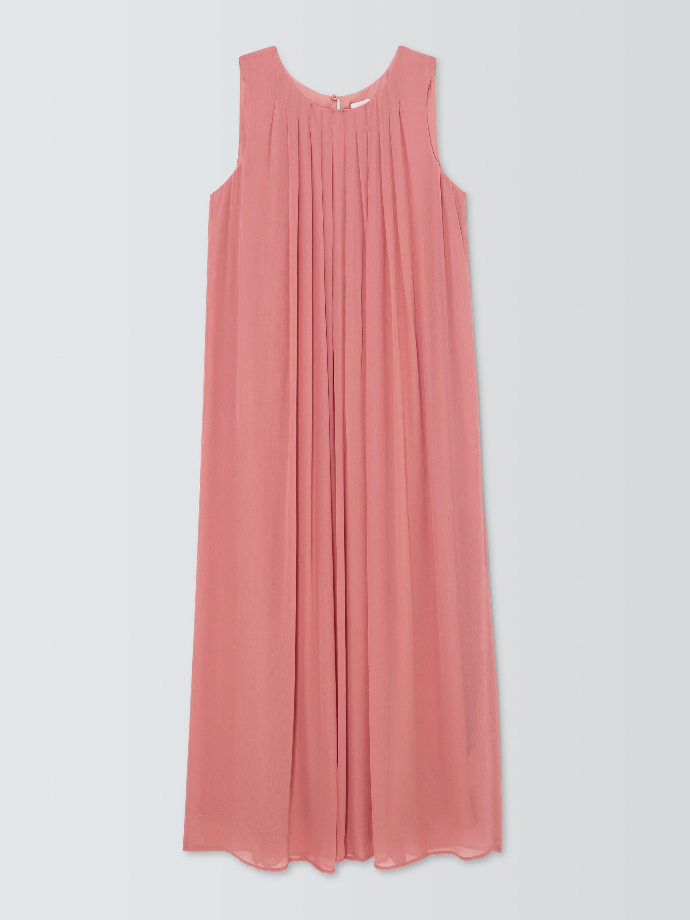 John Lewis Sleeveless Maxi Dress, Rose Pink, 14