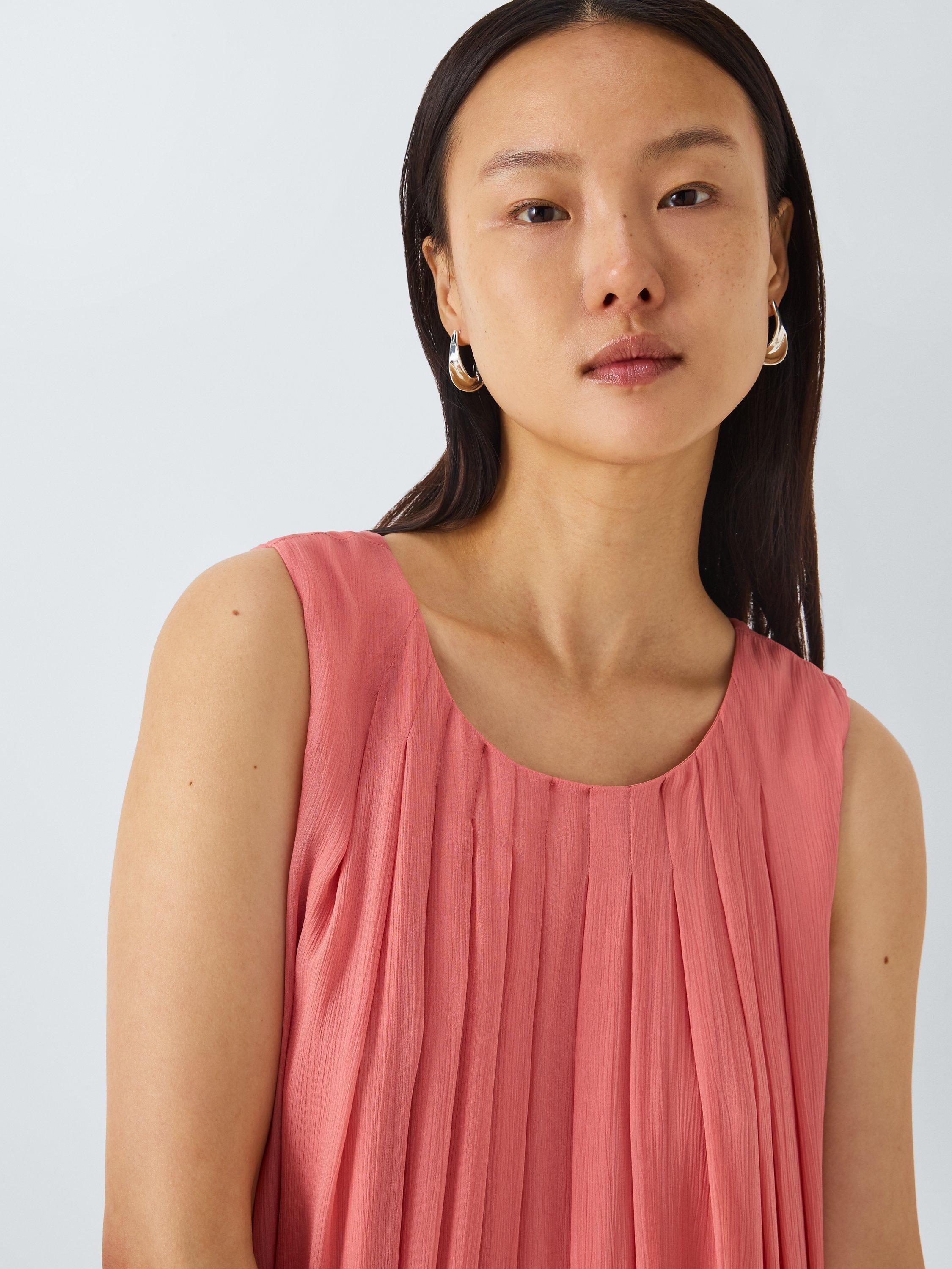 John Lewis Sleeveless Maxi Dress, Rose Pink, 14