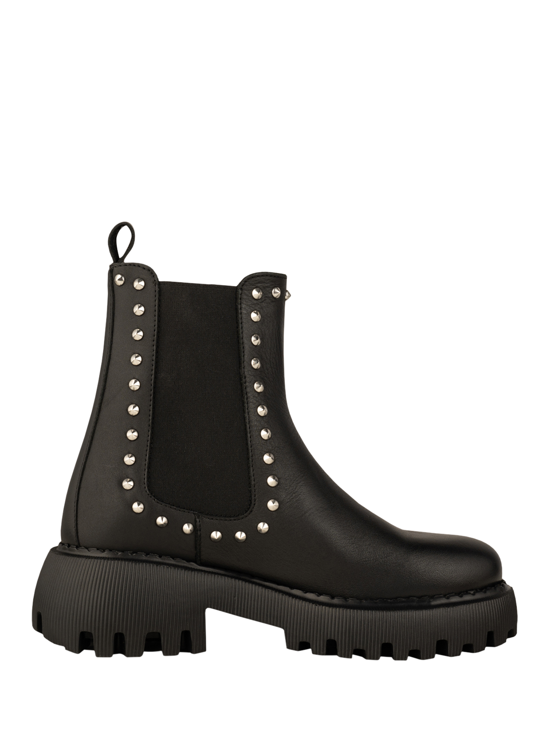 SHOE THE BEAR Posey Leather Stud Chelsea Boots Black