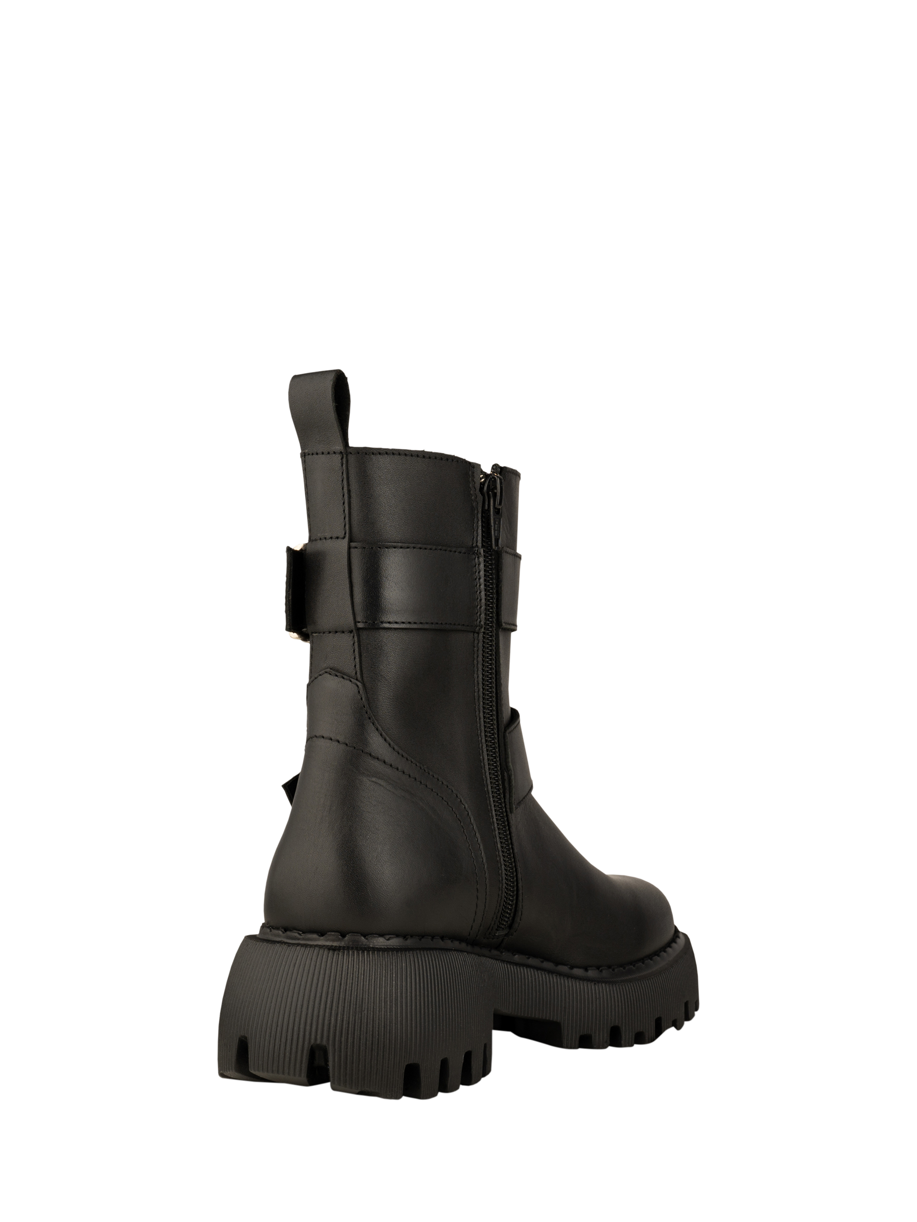 SHOE THE BEAR Posey Leather Biker Boots Black