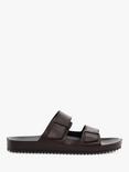 Dune Intells Leather Double Strap Sandals, Brown