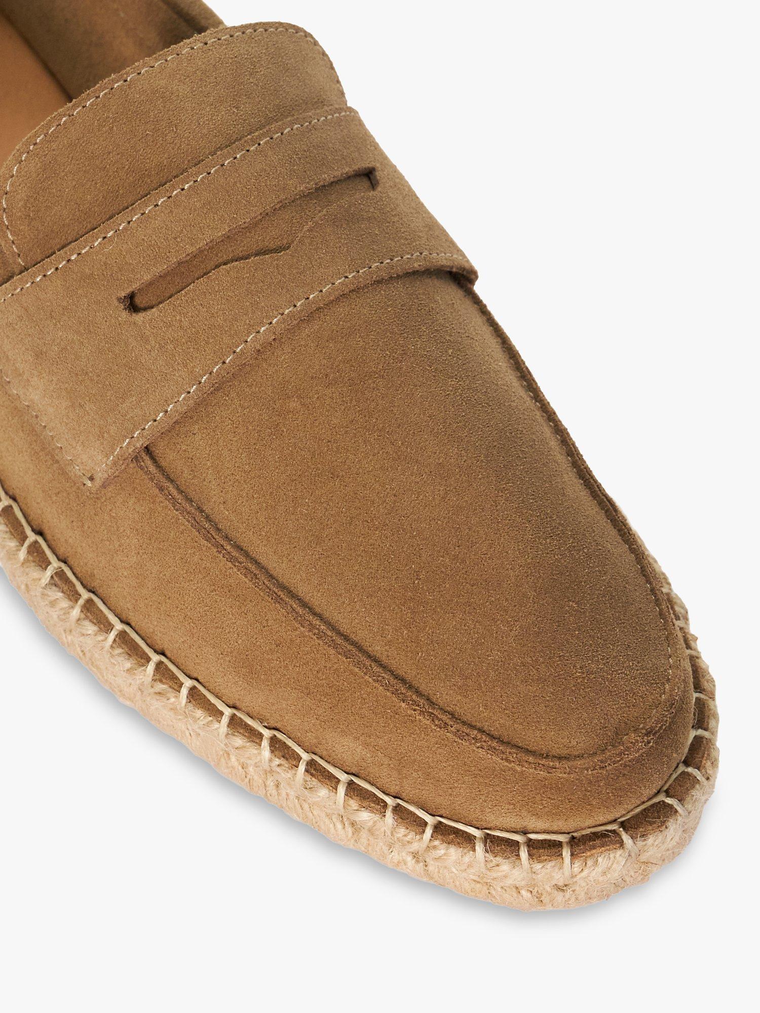 Product image 5 of 6, which shows Dune Barrios Suede Loafers, Taupe, 6
