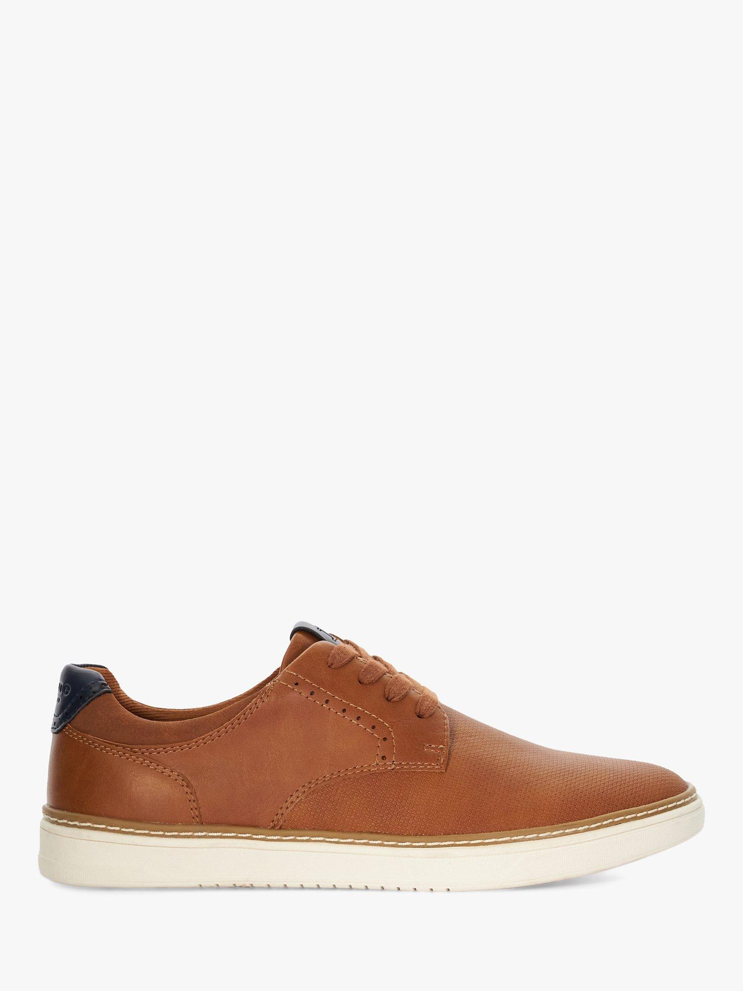 Product image 1 of 6, which shows Dune Trustees Brogue Detail Trainers, Tan, 9