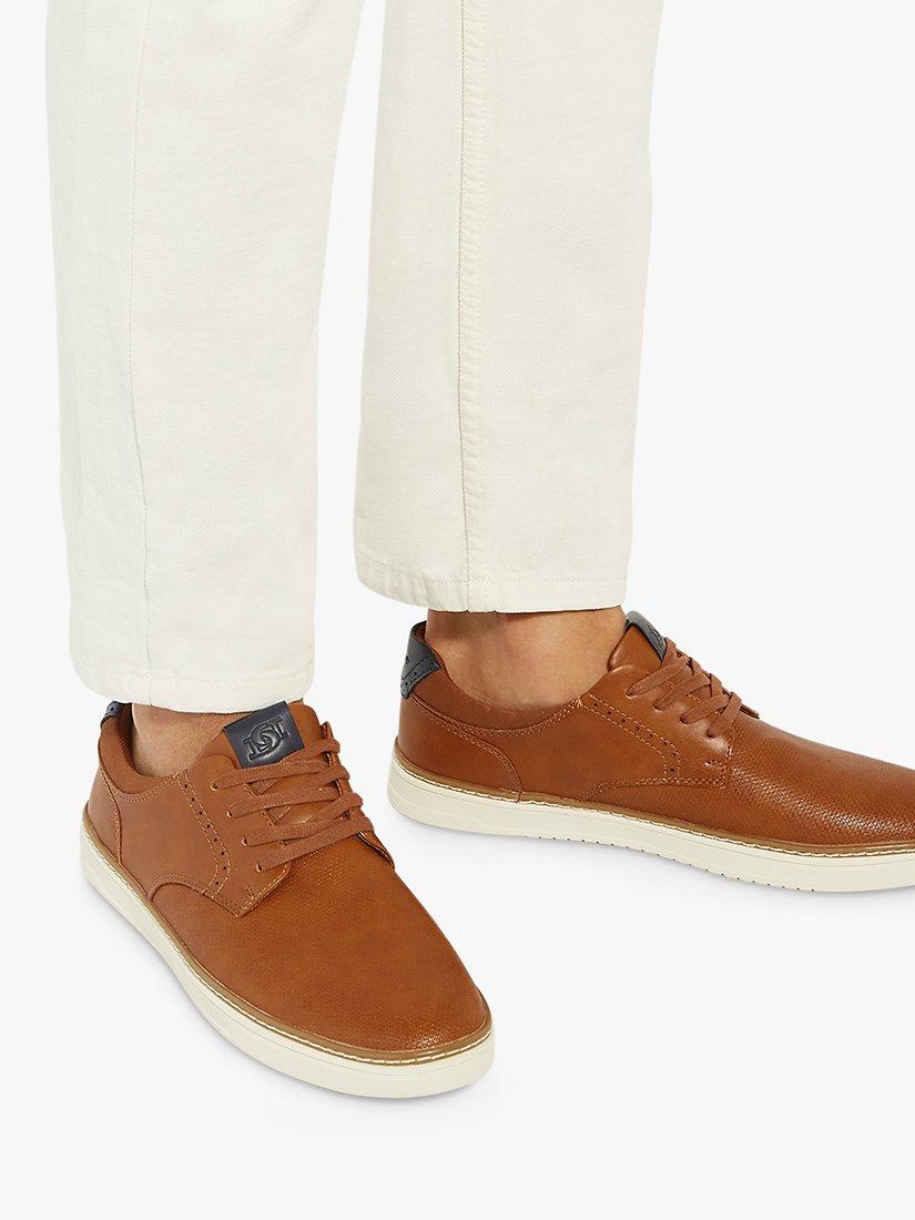 Product image 6 of 6, which shows Dune Trustees Brogue Detail Trainers, Tan, 9