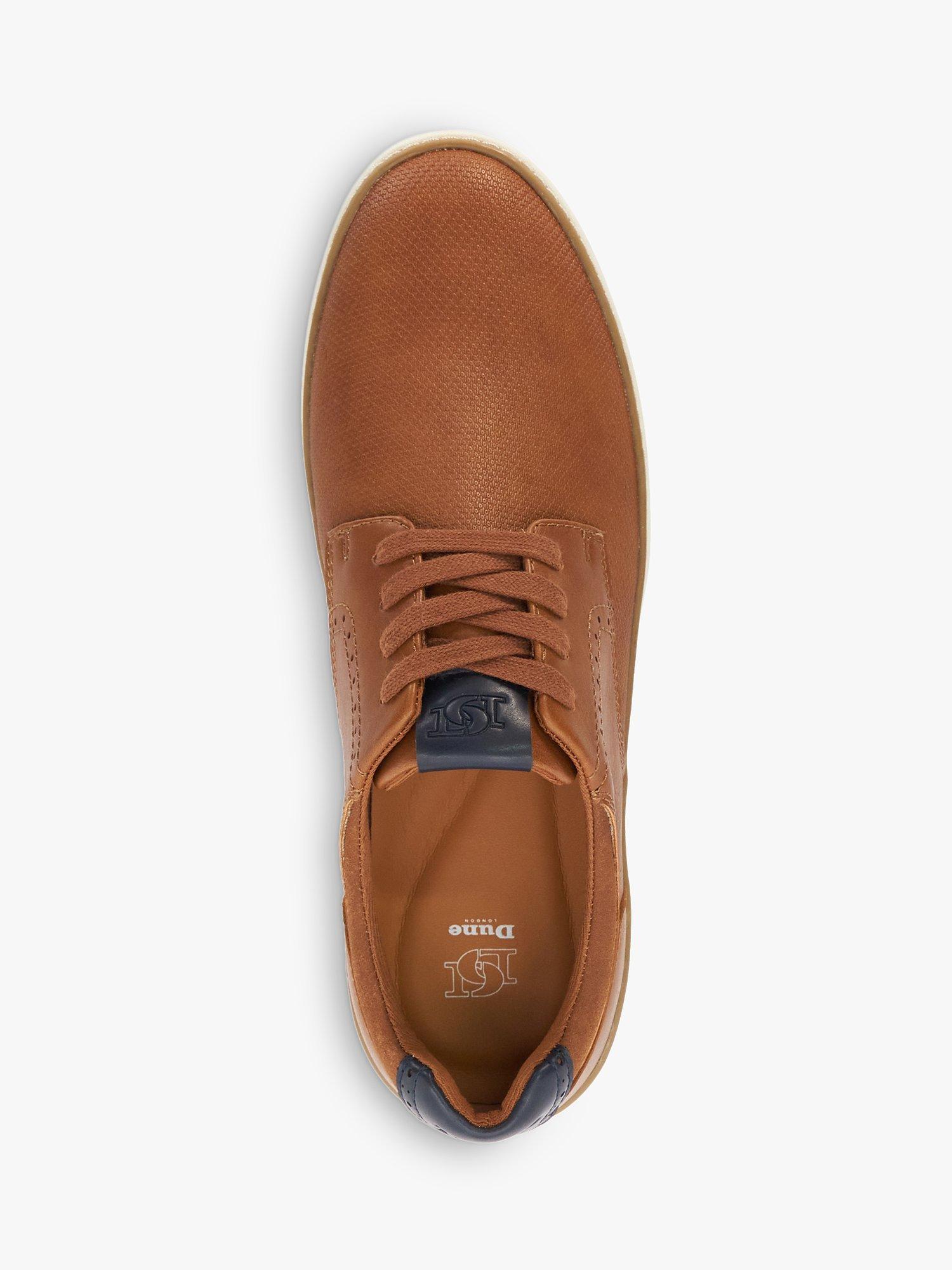 Dune Trustees Brogue Detail Trainers, Tan, 9